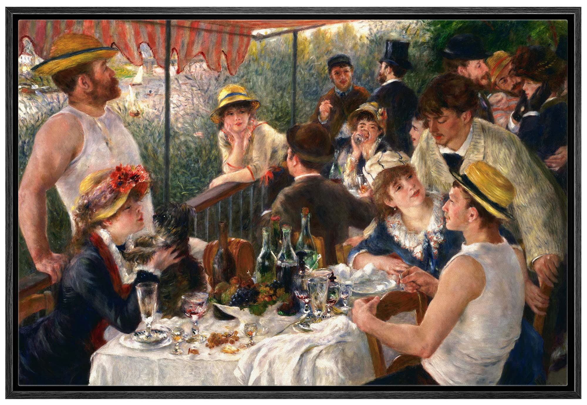 Wall26 Framed Canvas Print Wall Art Luncheon Boating Party By Pierre-Auguste Renoir Historic Cultural Illustrations Impressionis