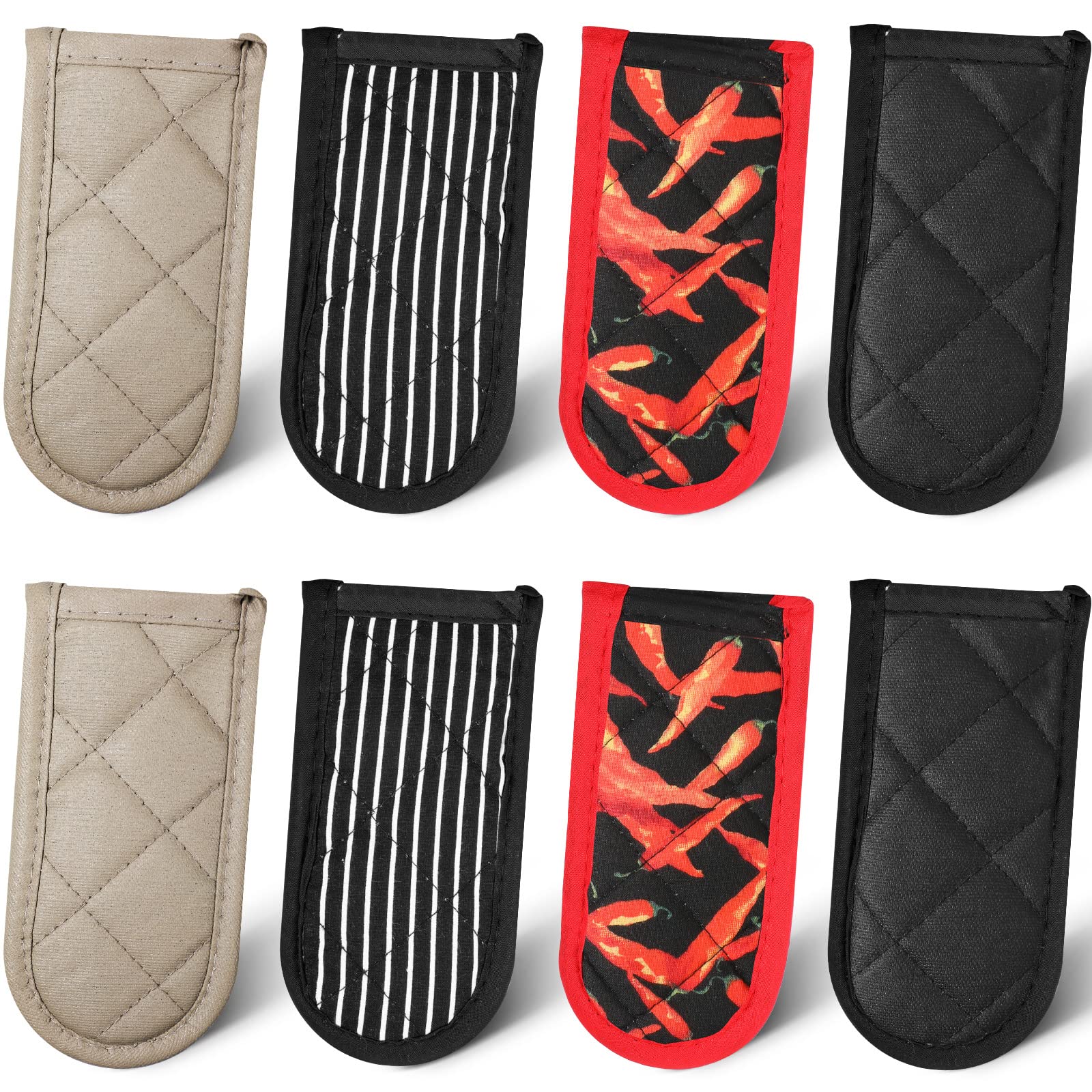 8 Pieces Pan Handle Sleeve Heat Resistant Pot Sleeve Grip Non-Slip Skillet Pot Holder Machine Washable Cast Iron Handle Cover Co