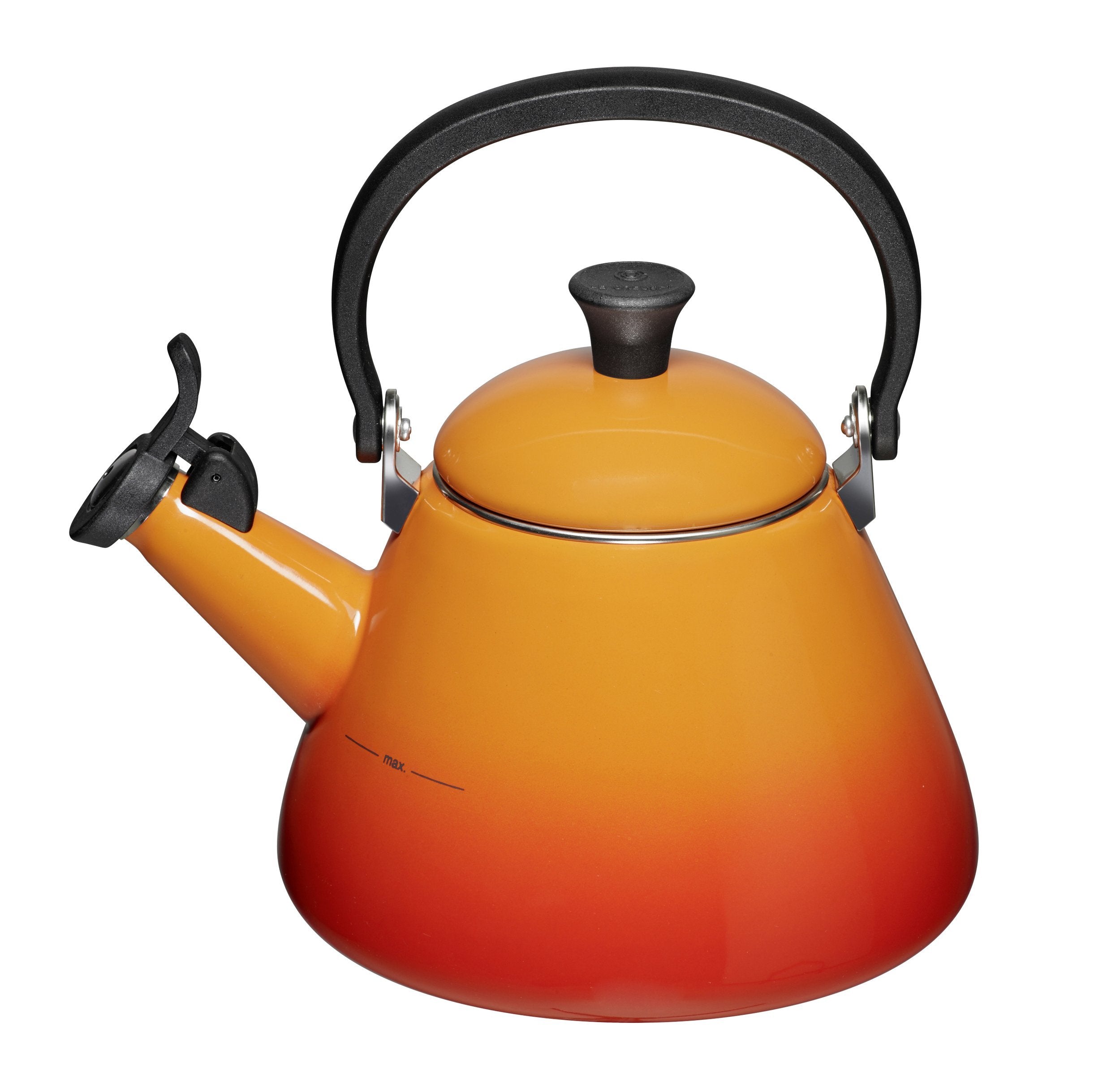 Le Creuset Kone Stove-Top Kettle with Whistle, Suitable for All Hob Types Including Induction, Enamelled Steel, Capacity: 1.6 L,