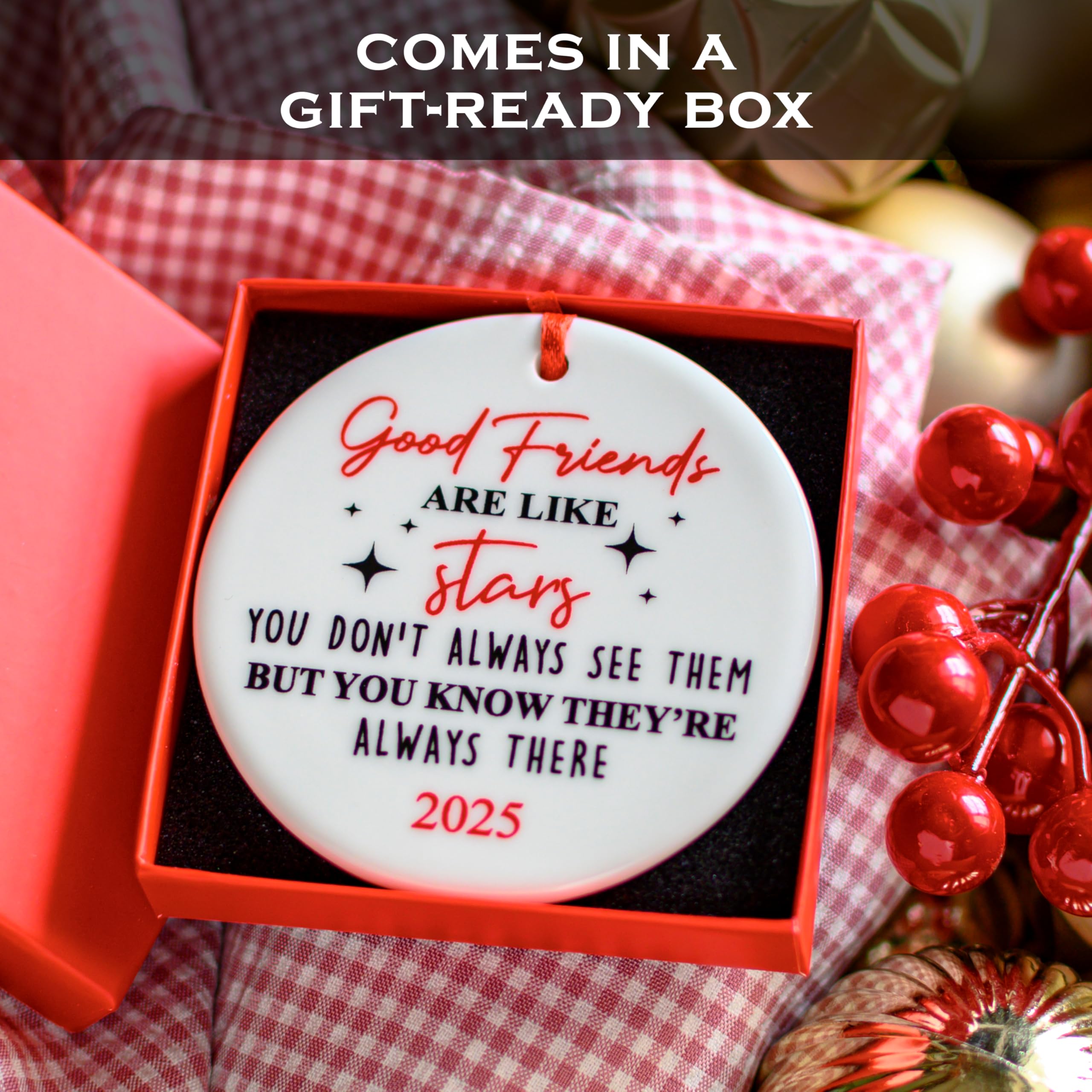 Good Friends are Like Stars Ornament 3 Inch, Friends Christmas Ornament, Friends Ornament, Christmas Friendship Tree Decor, Frie