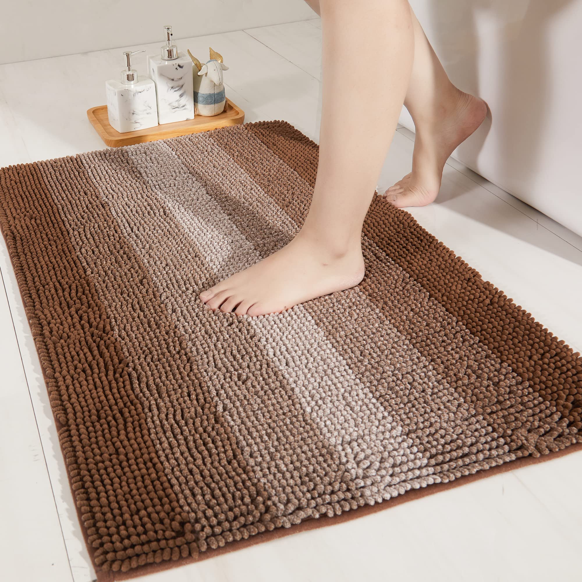 Cosy Homeer Bath Rugs Made Of 100% Polyester Extra Soft And Non Slip Bathroom Mats Specialized In Machine Washable And Water Abs