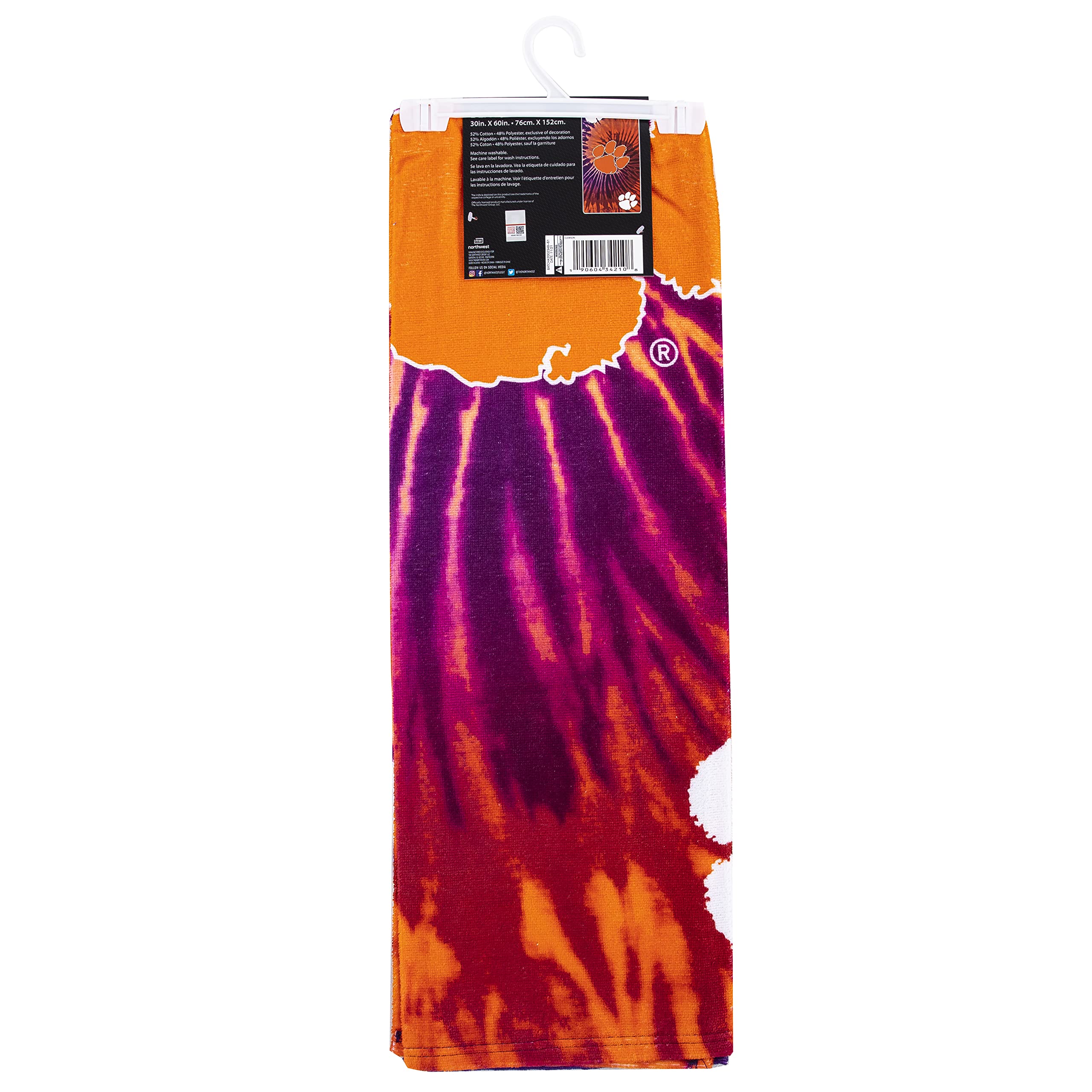 clemson Psychedelic Beach Towel(D0102H94VS7)