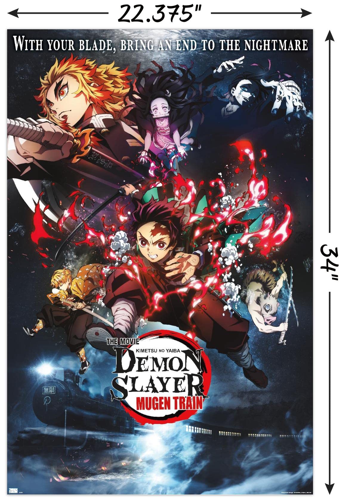 Trends International Demon Slayer: Mugen Train - Collage One Sheet Wall Poster, 22.37'' X 34.00'', Unframed Version
