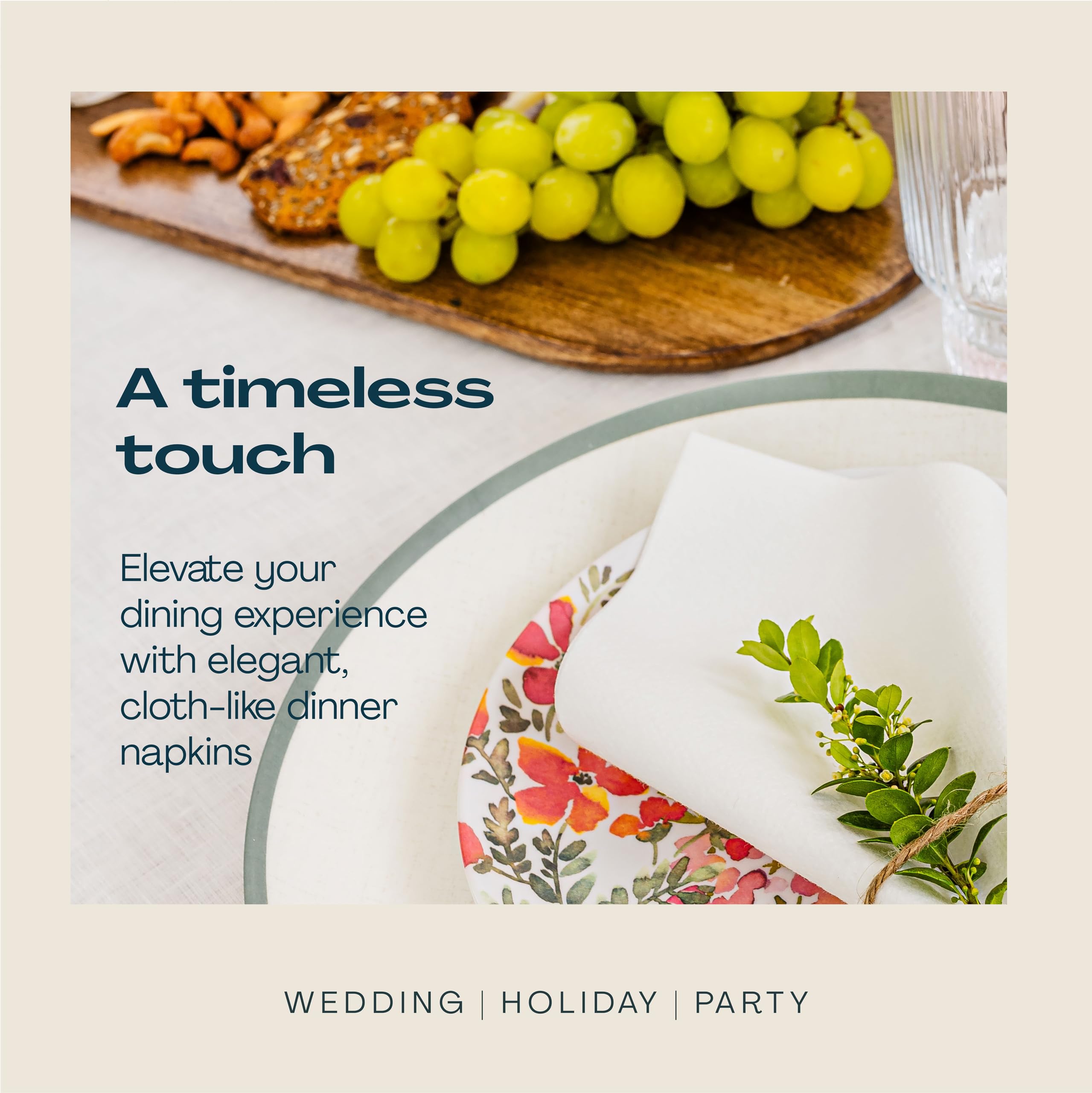 Lintext Disposable Linen-Feel Guest Towels - 12'' x 17'' Cloth-Like Hand Towels - Made In USA  Soft And Absorbent Paper Napkin For Bathroom  Kitchen  Or Event [Extra-Soft - Pack of 200]