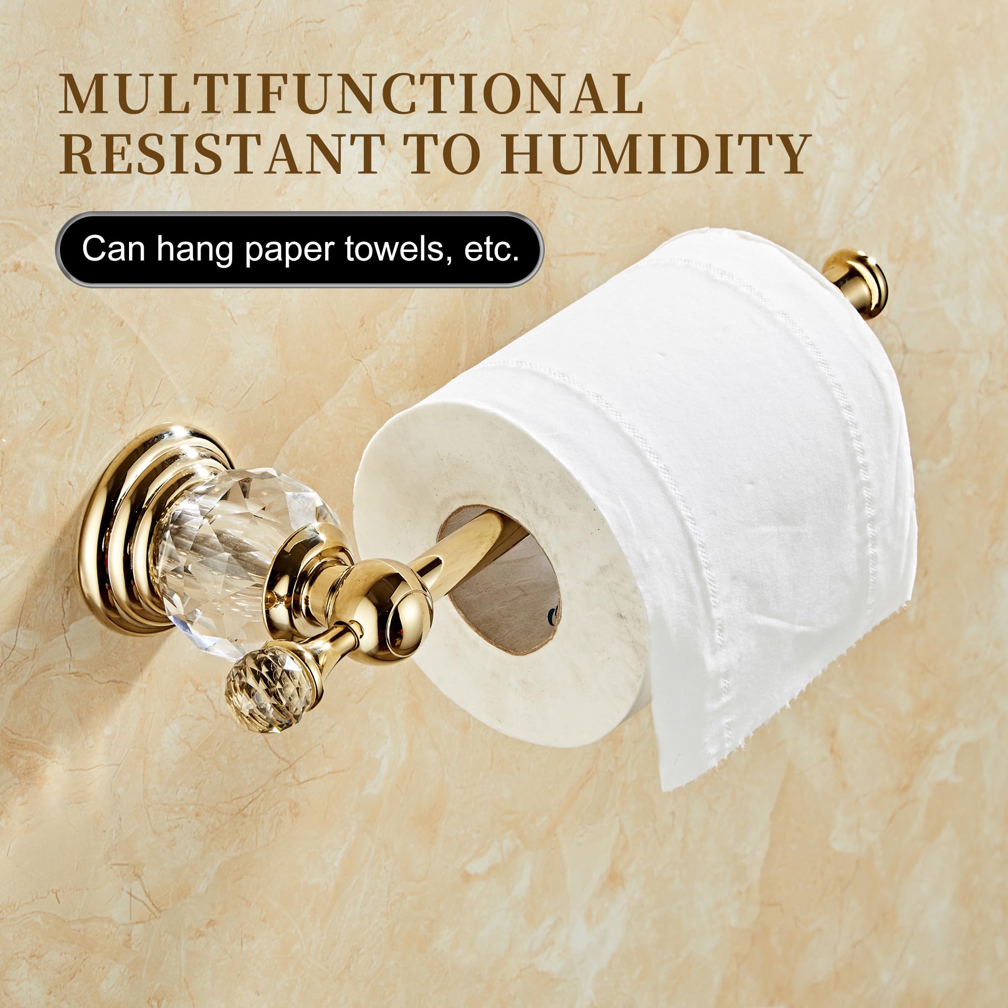 Chrome Toilet Roll Paper Holder,Silver Crystal Bathroom Tissue Holder