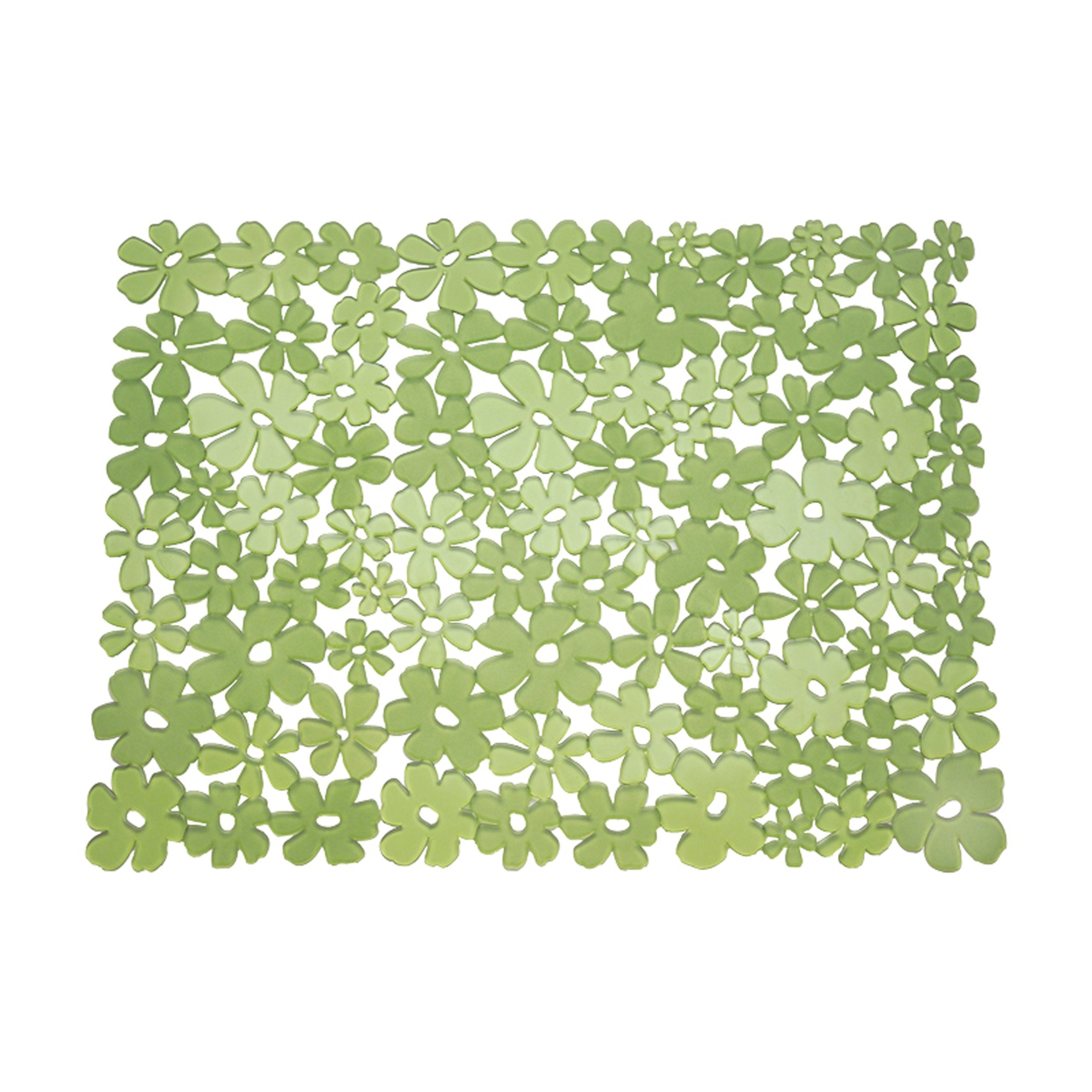 InterDesign Blumz Kitchen Sink Protector Mat - Large, Green