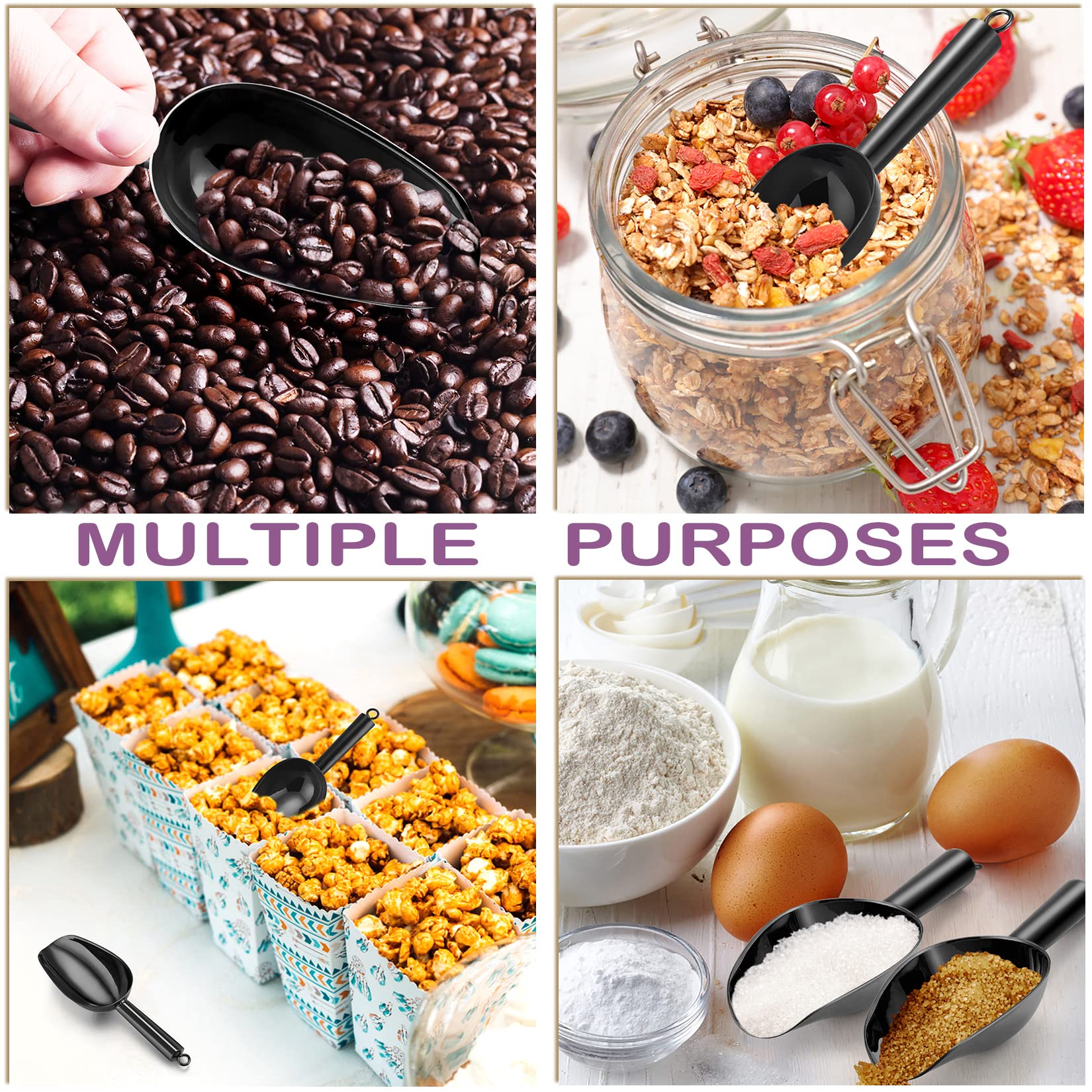 3Oz Mini Scoop Set Of 2, P&P Chef Stainless Steel Small Candy Sweet Ice Cube Scoop For Home Bar Buffet Wedding, Canisters Scoops