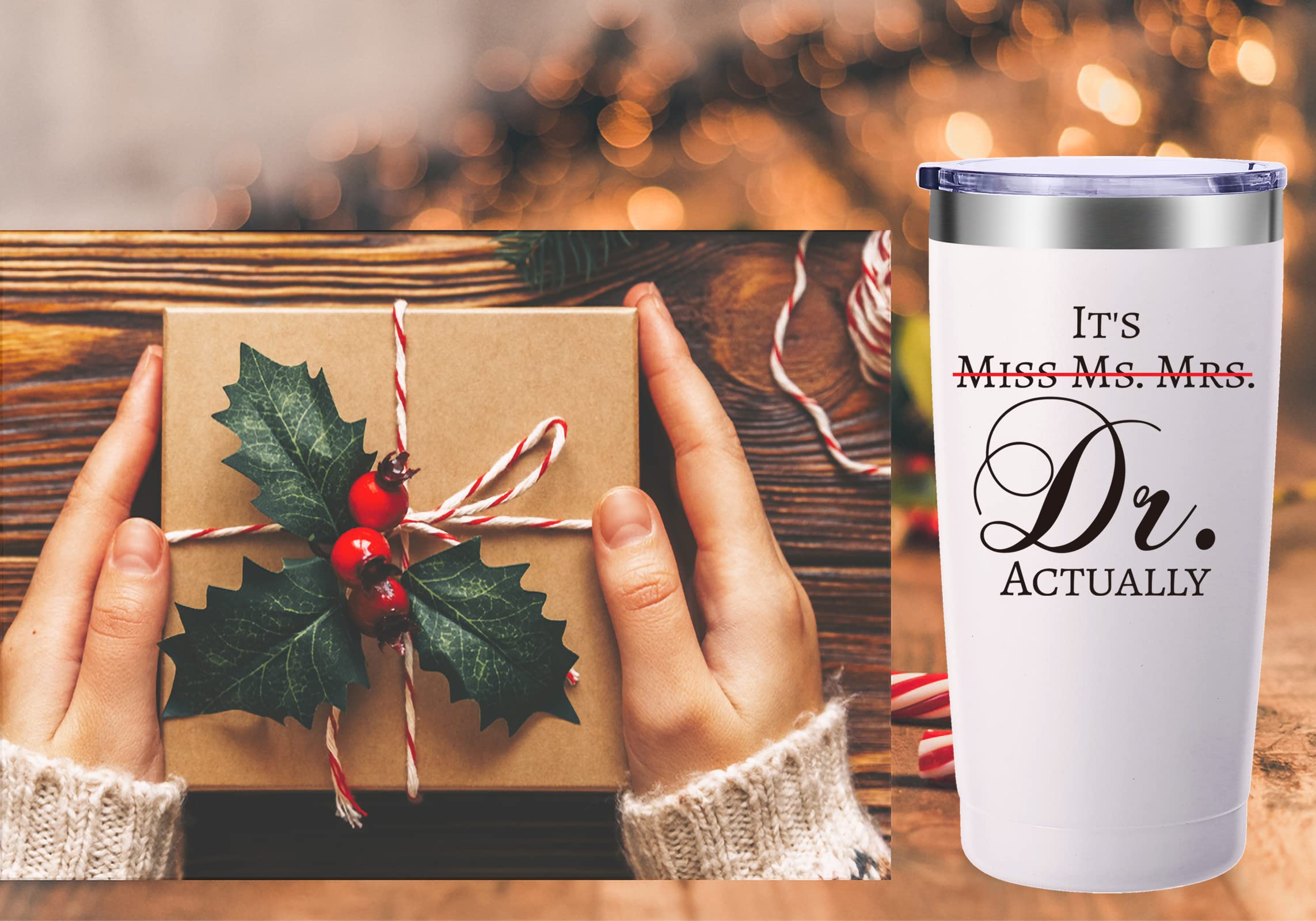 Amzushome Doctor Gifts Travel Tumbler.It'S Miss Ms Mrs Dr Actually Mug.Doctor,Doctor Retirement,Medical School Graduation Gifts.