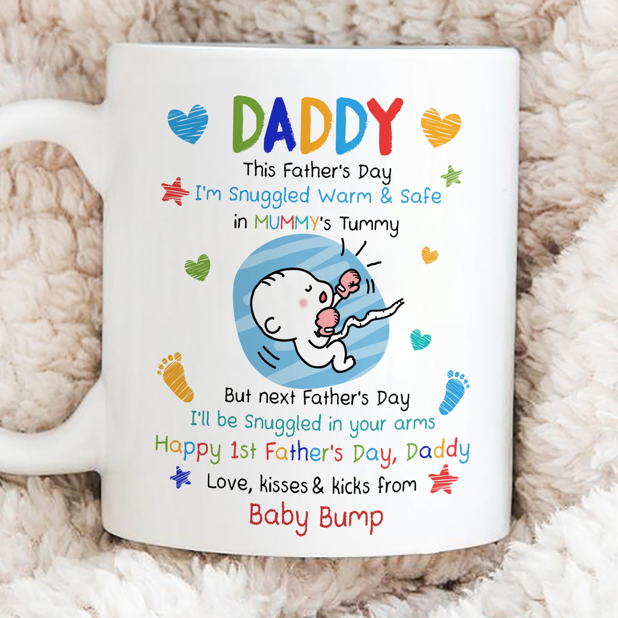 Gossby Baby Bump Coffee Mug for Dad - Funny Gift for New Dad - 1st Father s Day Gift - 11oz Mug