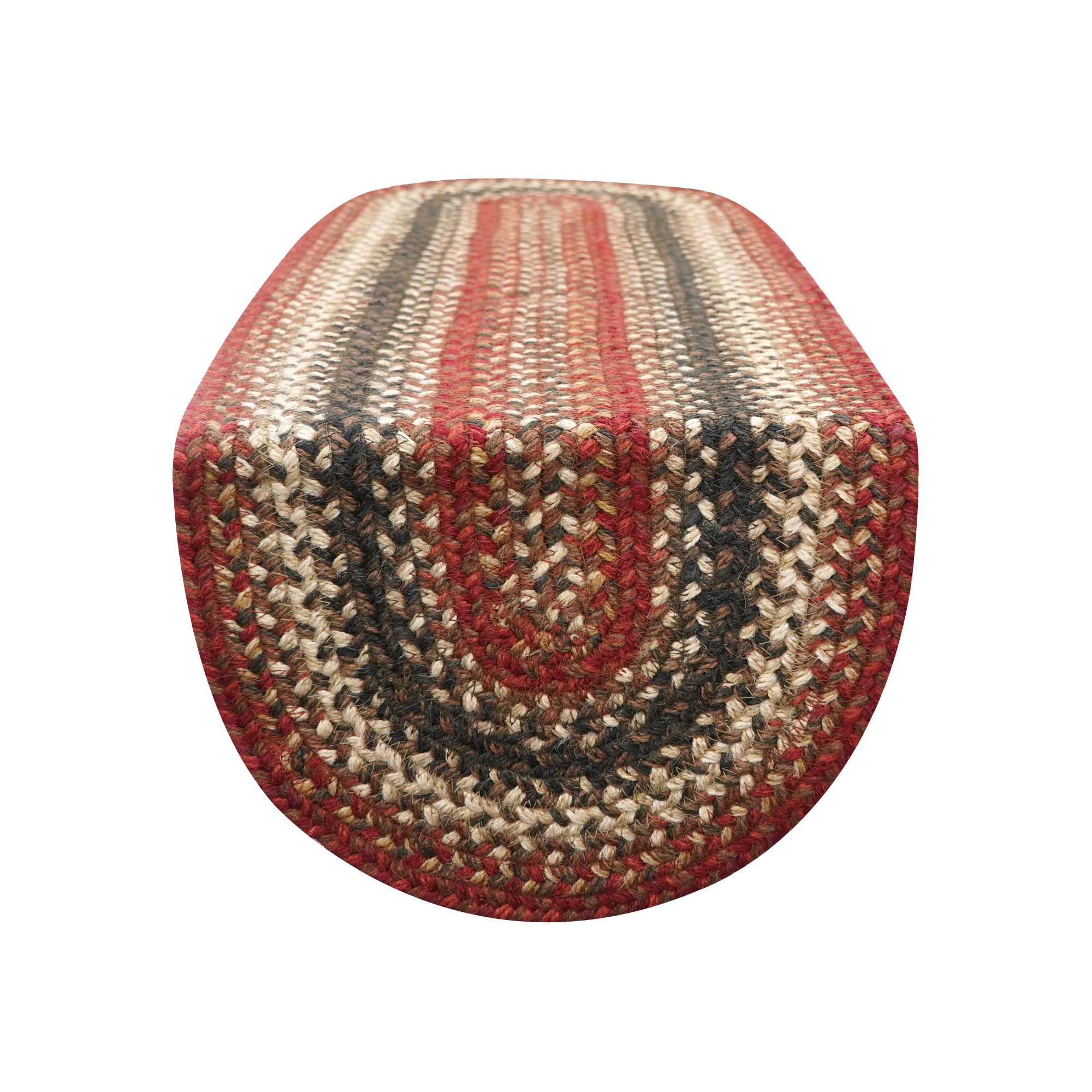 Homespice - Chester Thick Table Runner, An Oval Hand Braided Runner Of Premium Jute Fibers To Use As Wide Table Runners On The D