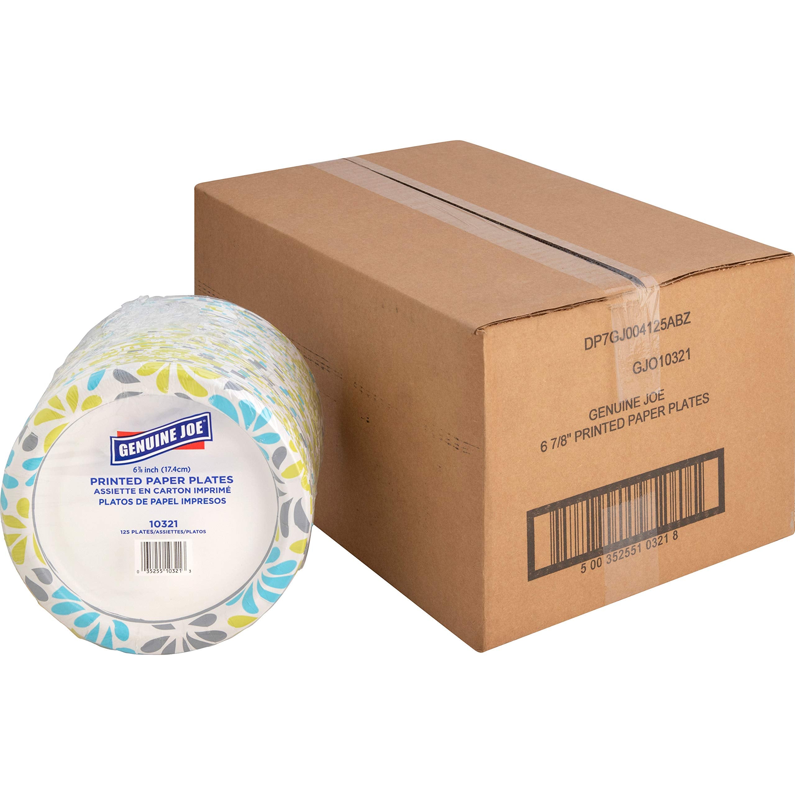 Genuine Joe GJO10321CT Printed Paper Plates