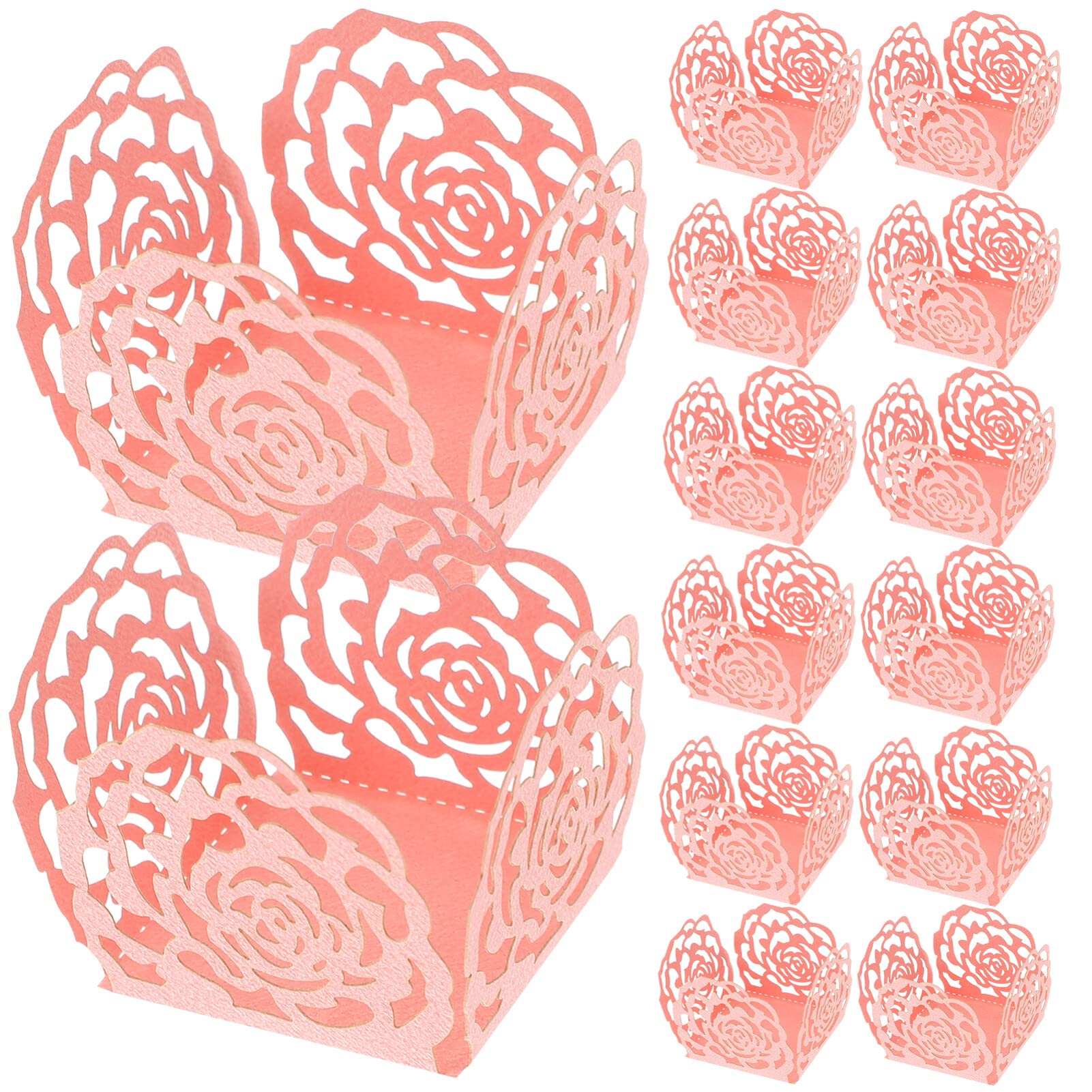 50Pcs Chocolate Paper Cups, Truffle Wrapper, Mini Baking Cups Paper, Liners Chocolate Candy Packing Separating Trays For Shower