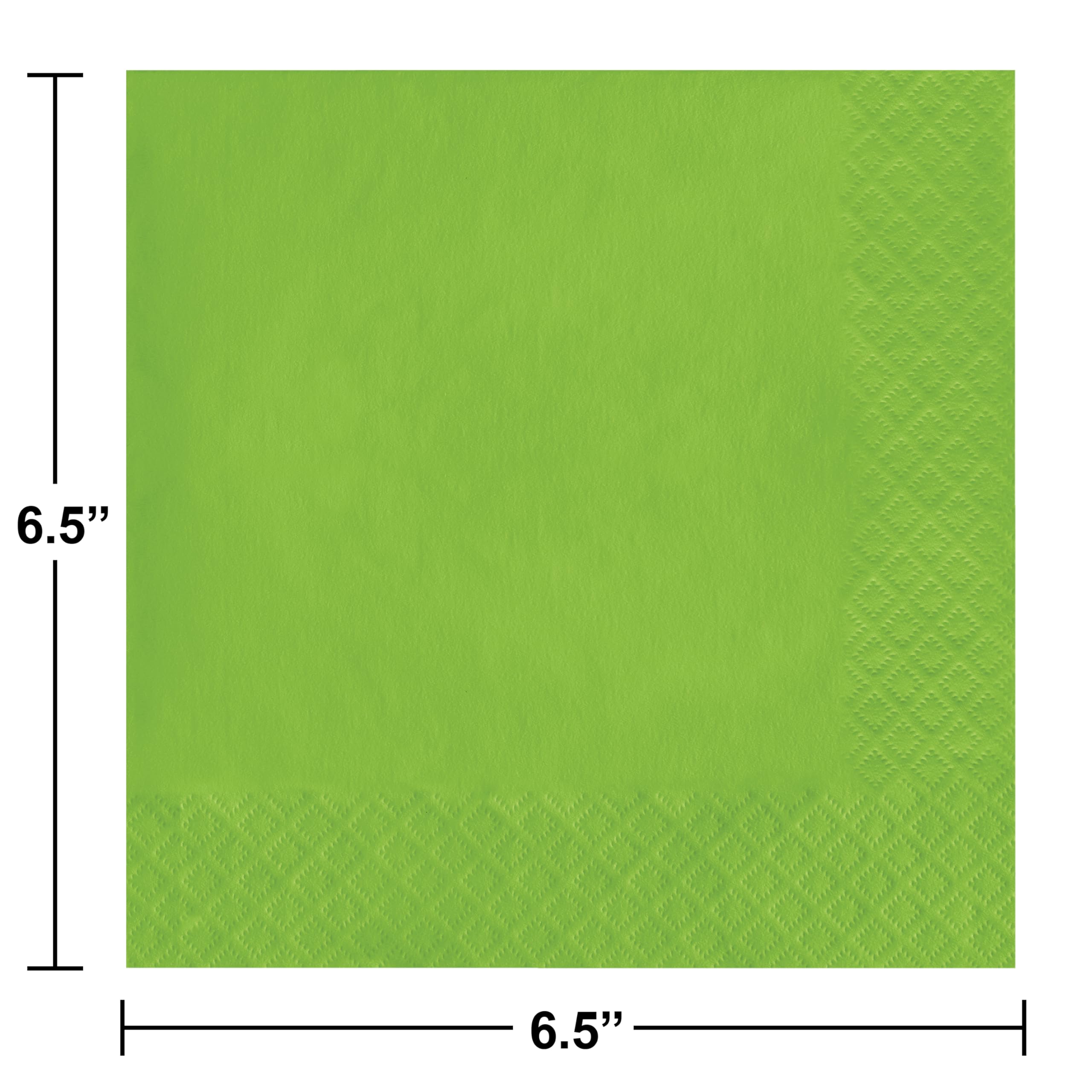 Creative Converting Touch of Color 2-Ply 50 Count Paper Lunch Napkins  Fresh Lime - 663123B