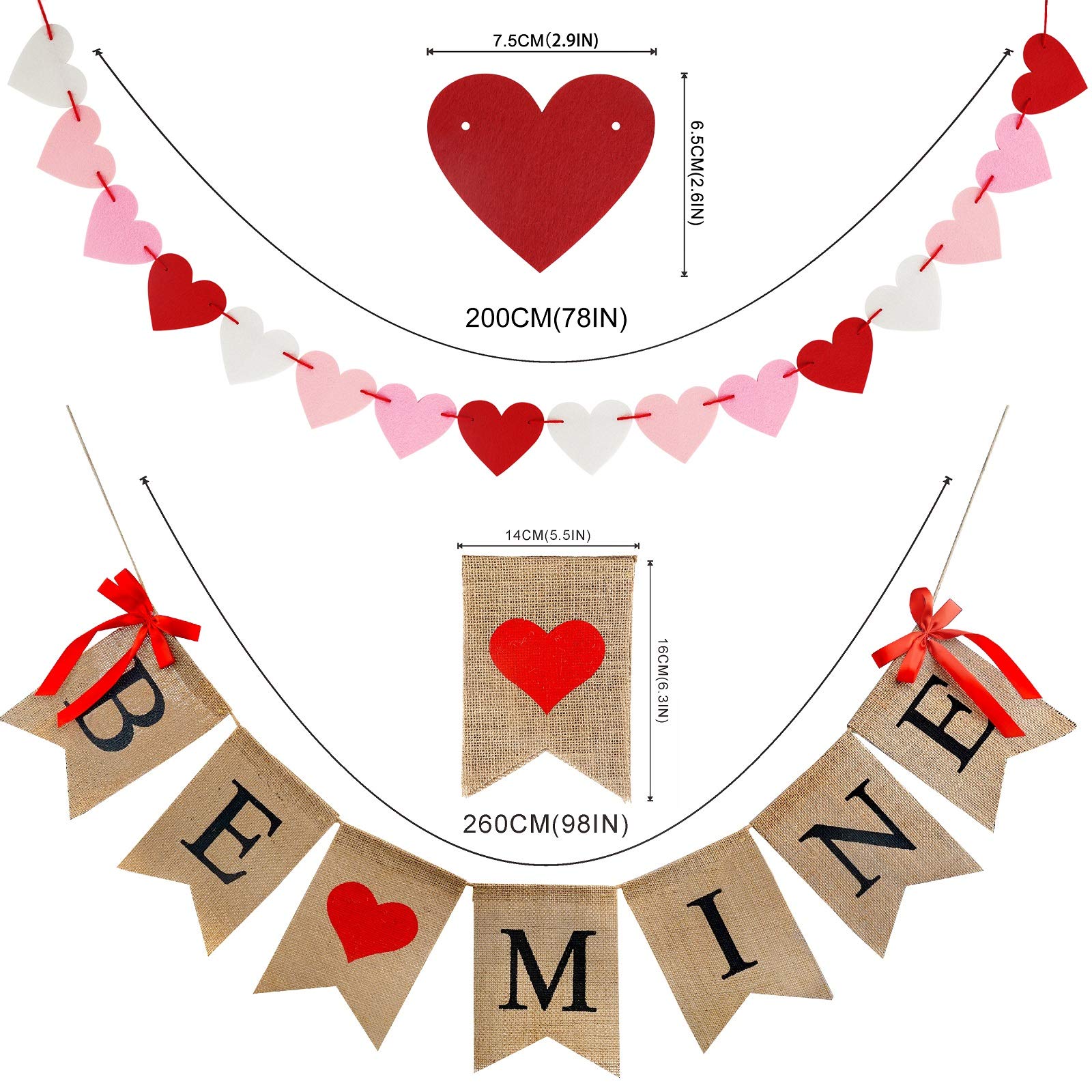 Valentines Day Decor, Valentines Decorations Banner, Valentines Day Burlap Banner, Valentines Decor For Home, Be Mine Hanging Ba