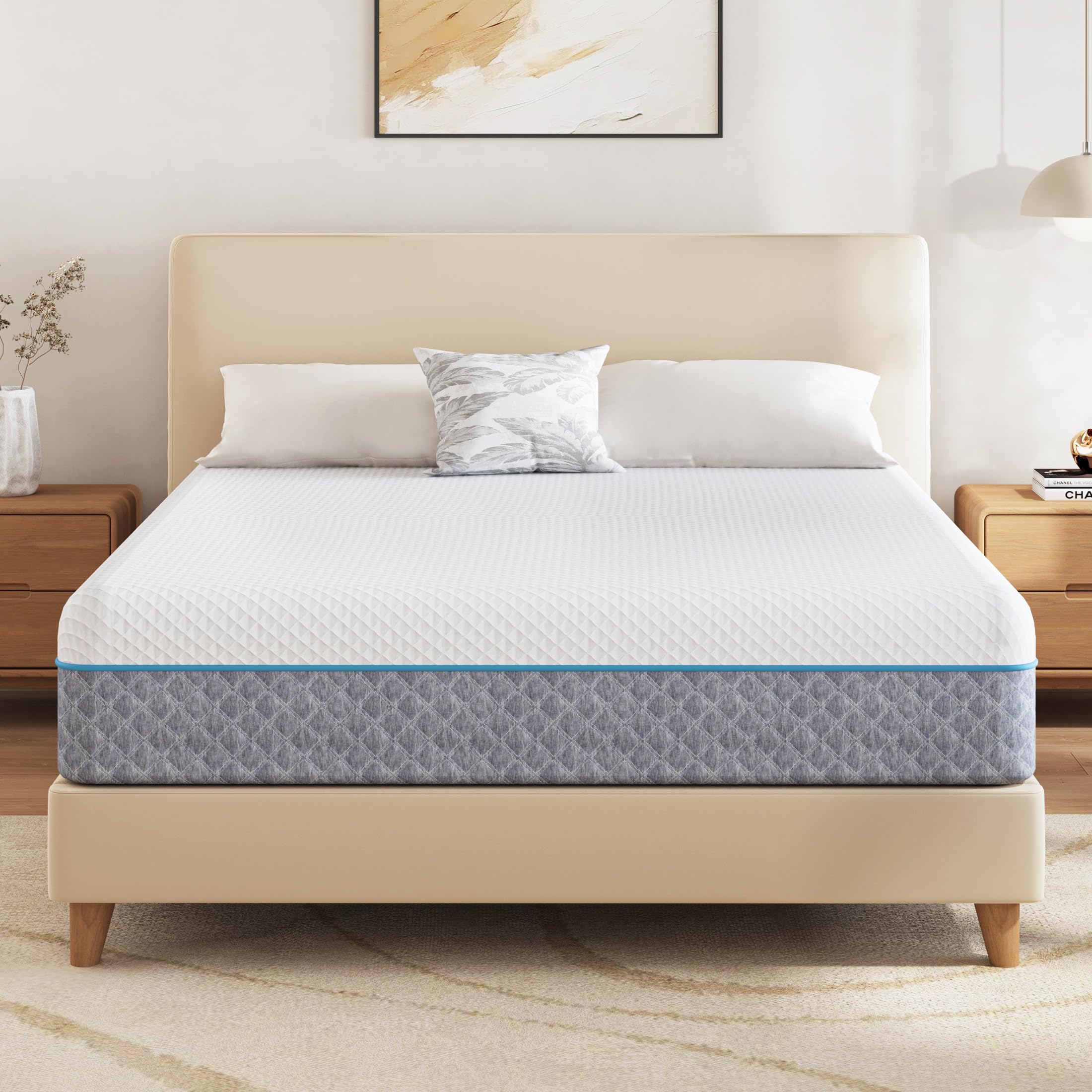 MLILY 14 Inch Twin Memory Foam Mattress, Fiberglass Free Mattress Bed in a Box, Gel Medium Firm Mattress, CertiPUR-US Certified,