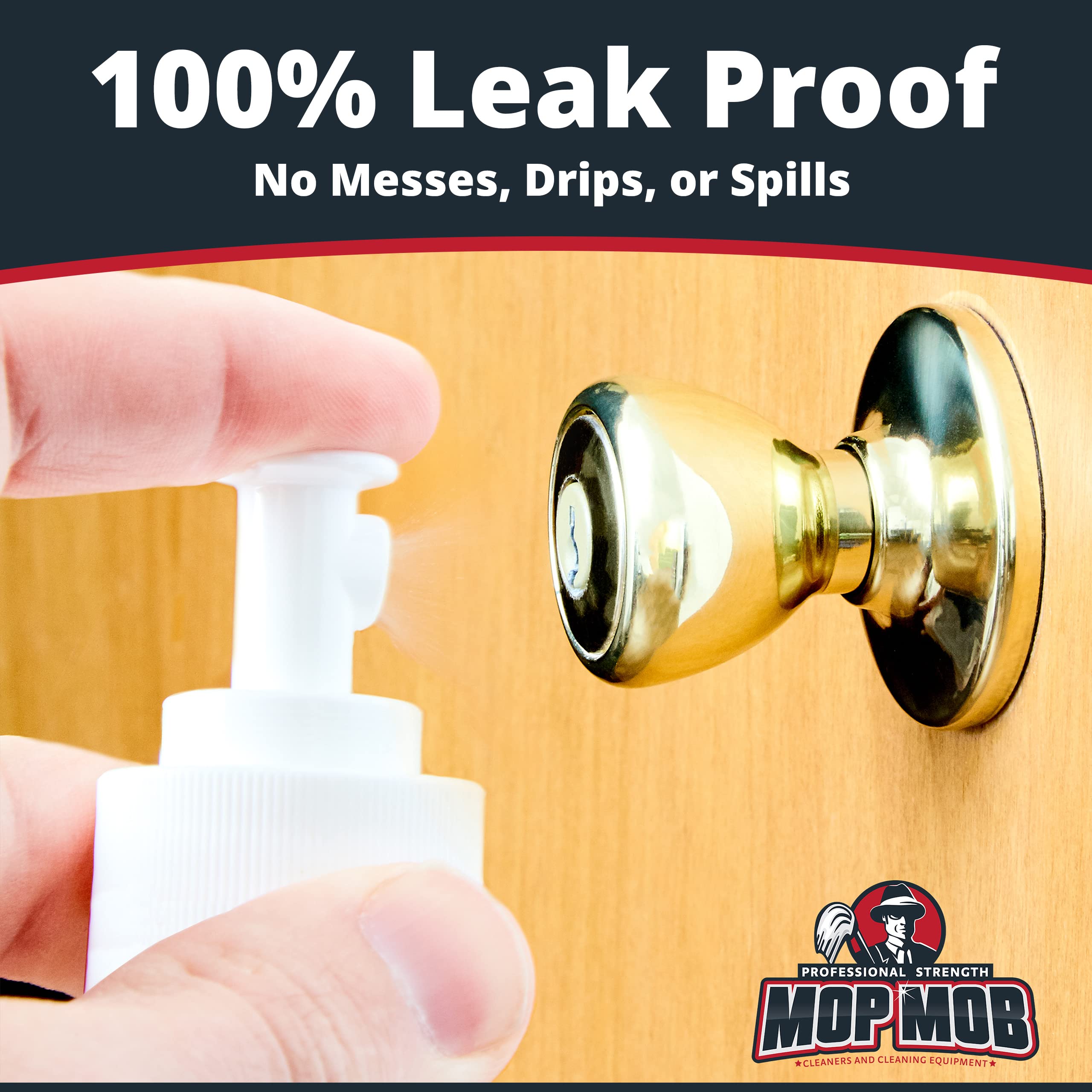Leak Proof Fine Mist Spray Head 6 Pk. Plunger Sprayer Replacement Cap For Large Bottles, Bpa-Free 24/410 Thread Fingertip Pump M