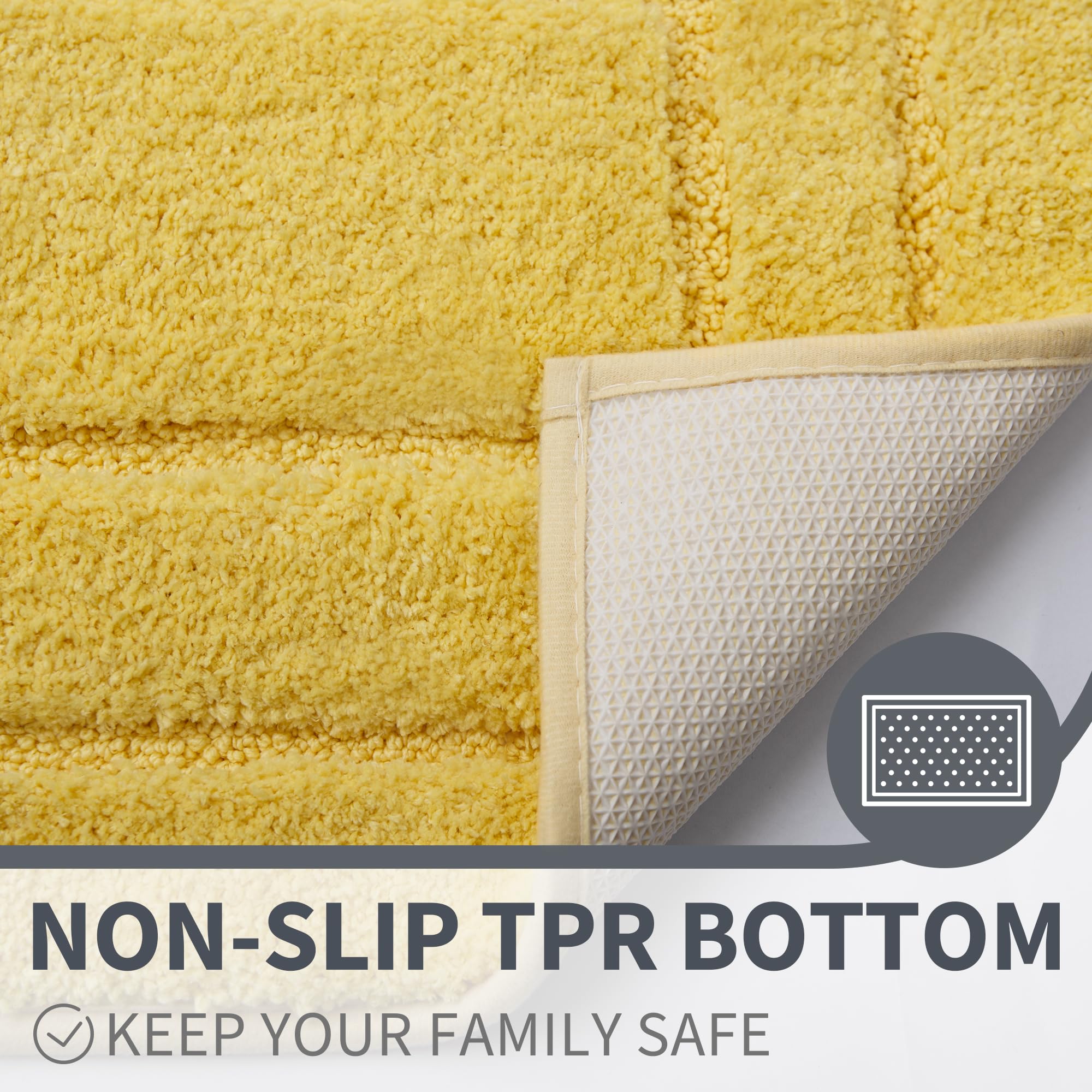 Granny Says Bathroom Rug Mat,36'' X 24'' Bath Mats For Bathroom Non-Slip, Super Soft And Water Absorbent, Microfiber Bath Rugs,