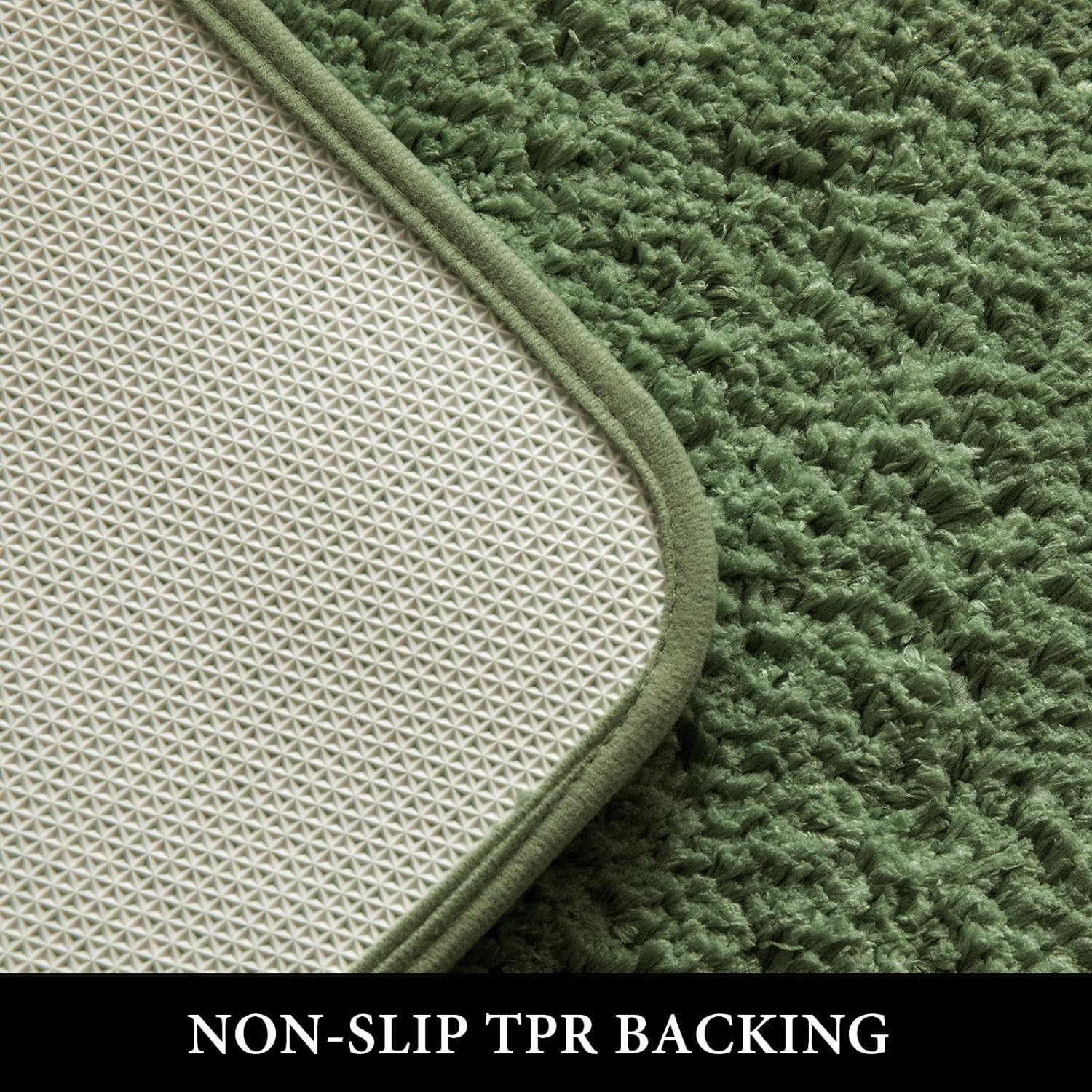 Miulee Bathroom Rugs Sets 3 Piece Including U Shaped Toilet Rug - Soft Absorbent Bath Mats Set With Non Slip Rubber Backside, Ma
