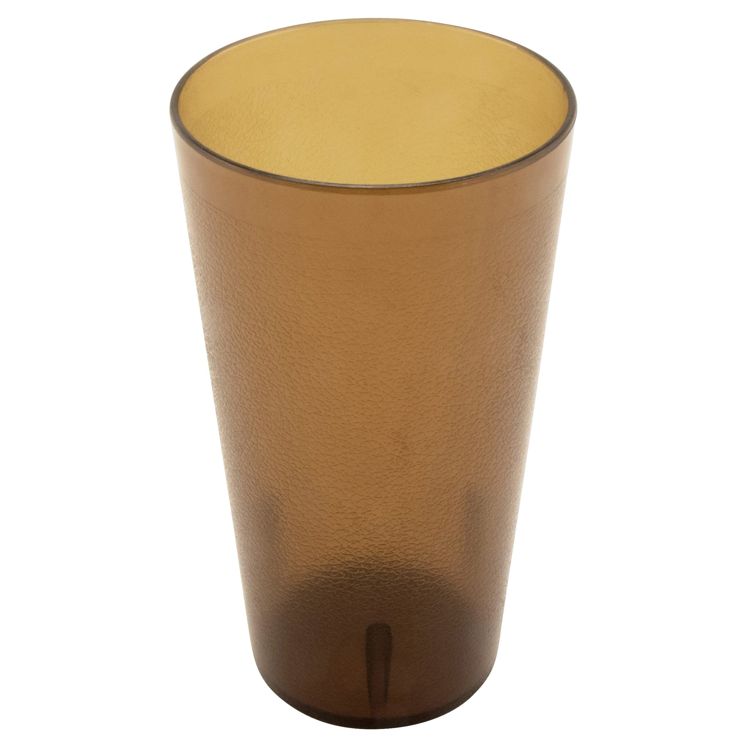 G.E.T. 6632-1-A-EC Heavy-Duty Plastic Restaurant Tumblers, 32 Ounce, Amber (Set of 4)