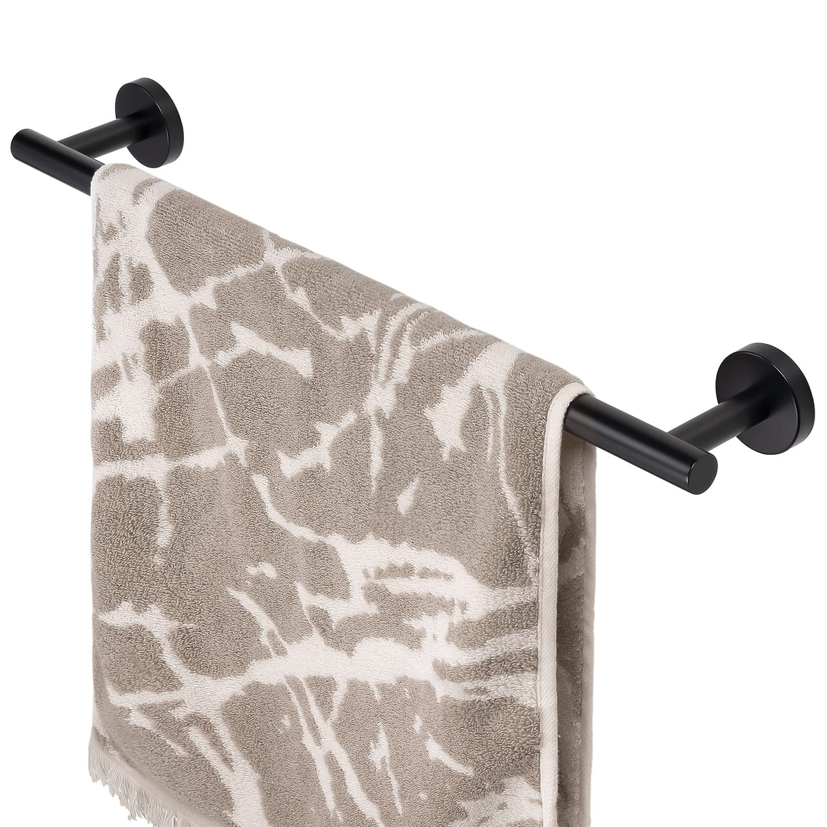 Hitslam Matte Black 19.8 Inch Towel Bar For Bathroom, Sus304 Stainless Steel Bathroom Towel Rack Wall Mounted, Modern Home Decor