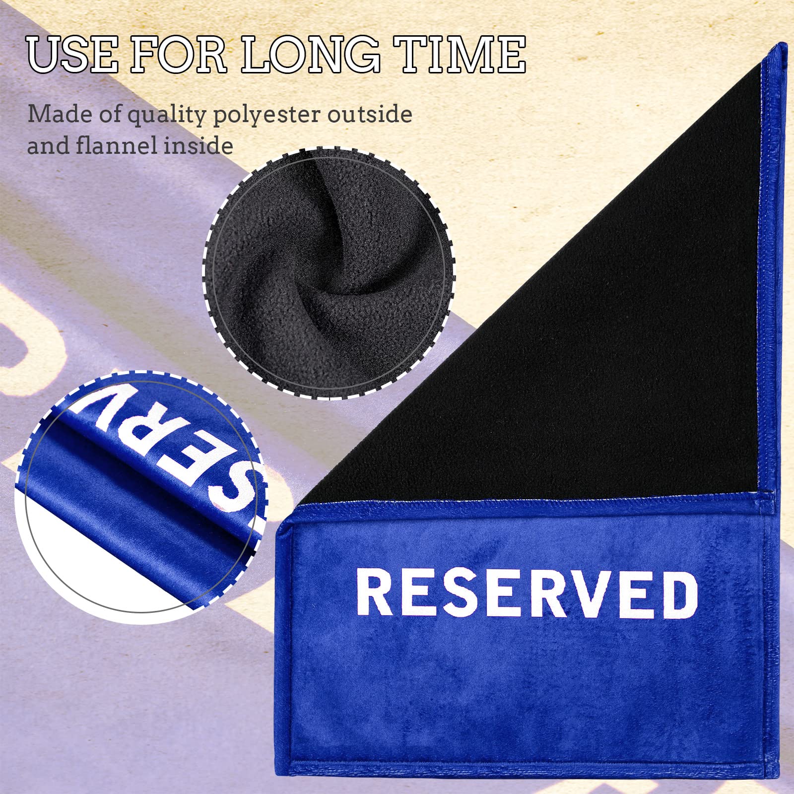 Tudomro Reserved Signs for Pews Chairs Reserved Pew Cloths Seating Signs Placeholder for Church Wedding Seats Decoration(Blue, W
