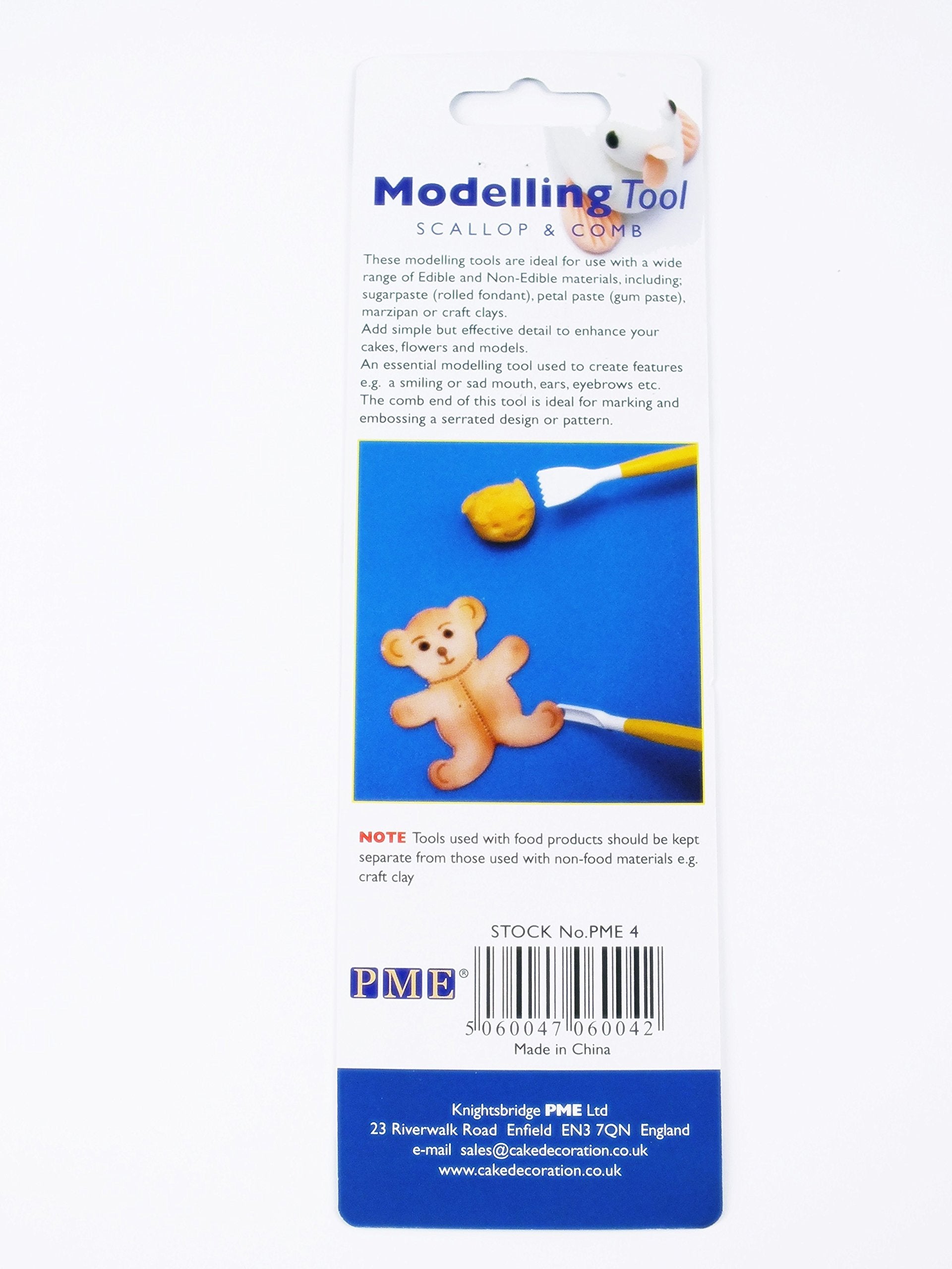 Pme Scallop & Comb Modelling Tool, For Cake Decorating, 6.4-Inch