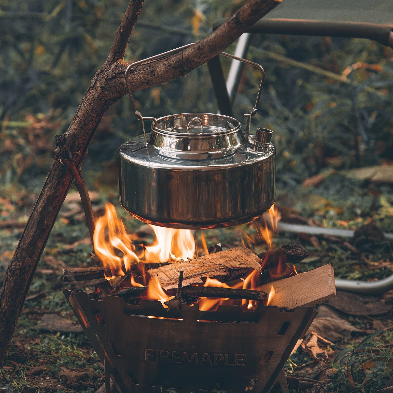 Fire-Maple Antarcti 1.5L Kettle | Portable SUS304 Stainless Steel Bushcraft Gear | Durable Open Fire Pot