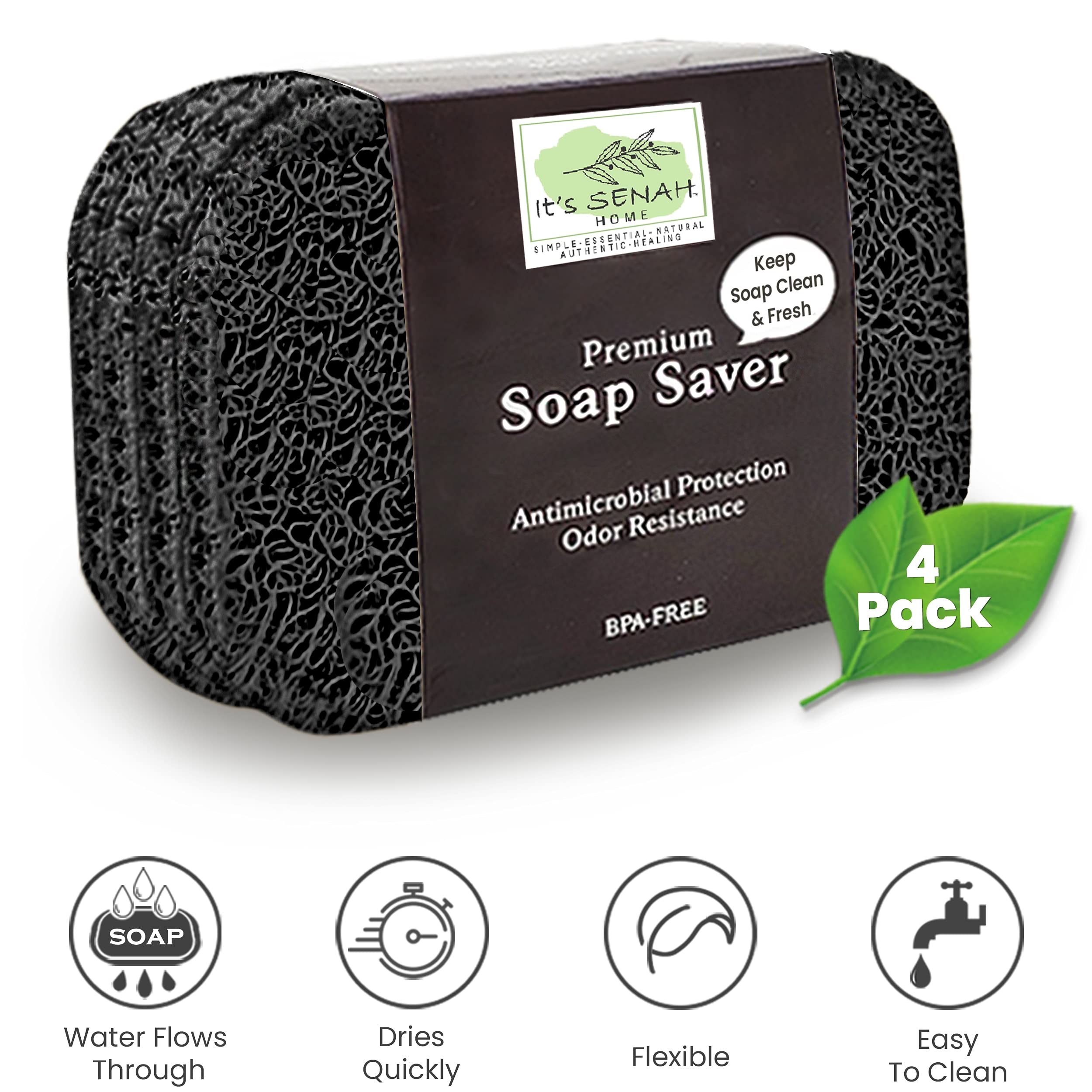 It'S Senah [8Pack Keep Soap Clean & Fresh Bathroom Soap Dishes, Soap Saver Set | Eco-Friendly, Recyclable | Flexible & Durable S