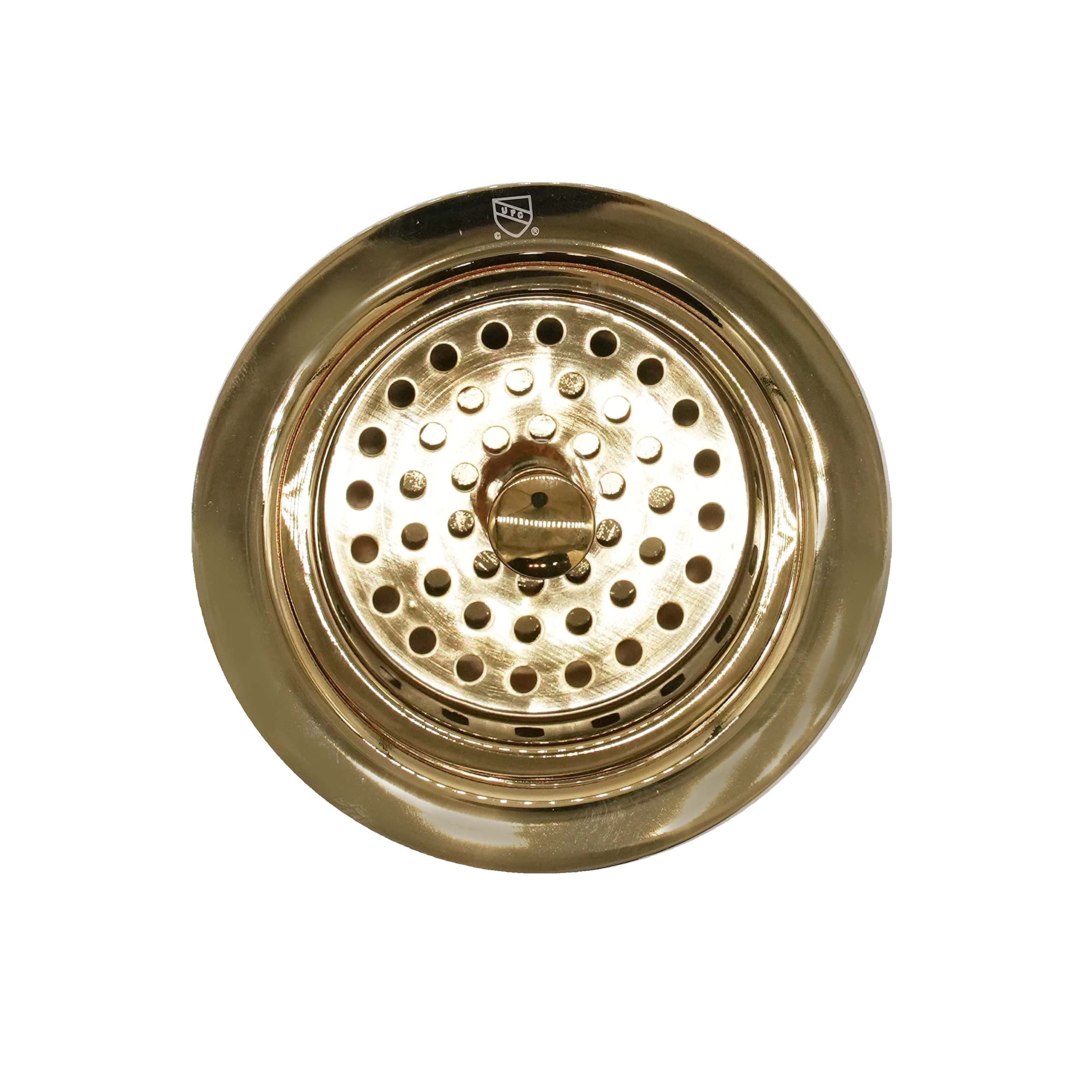Westbrass A2165-01 4-1/4'' Od Post Style Large Kitchen Basket Strainer With Waste Disposal Flange And Stopper Drain Set, 1-Pack,