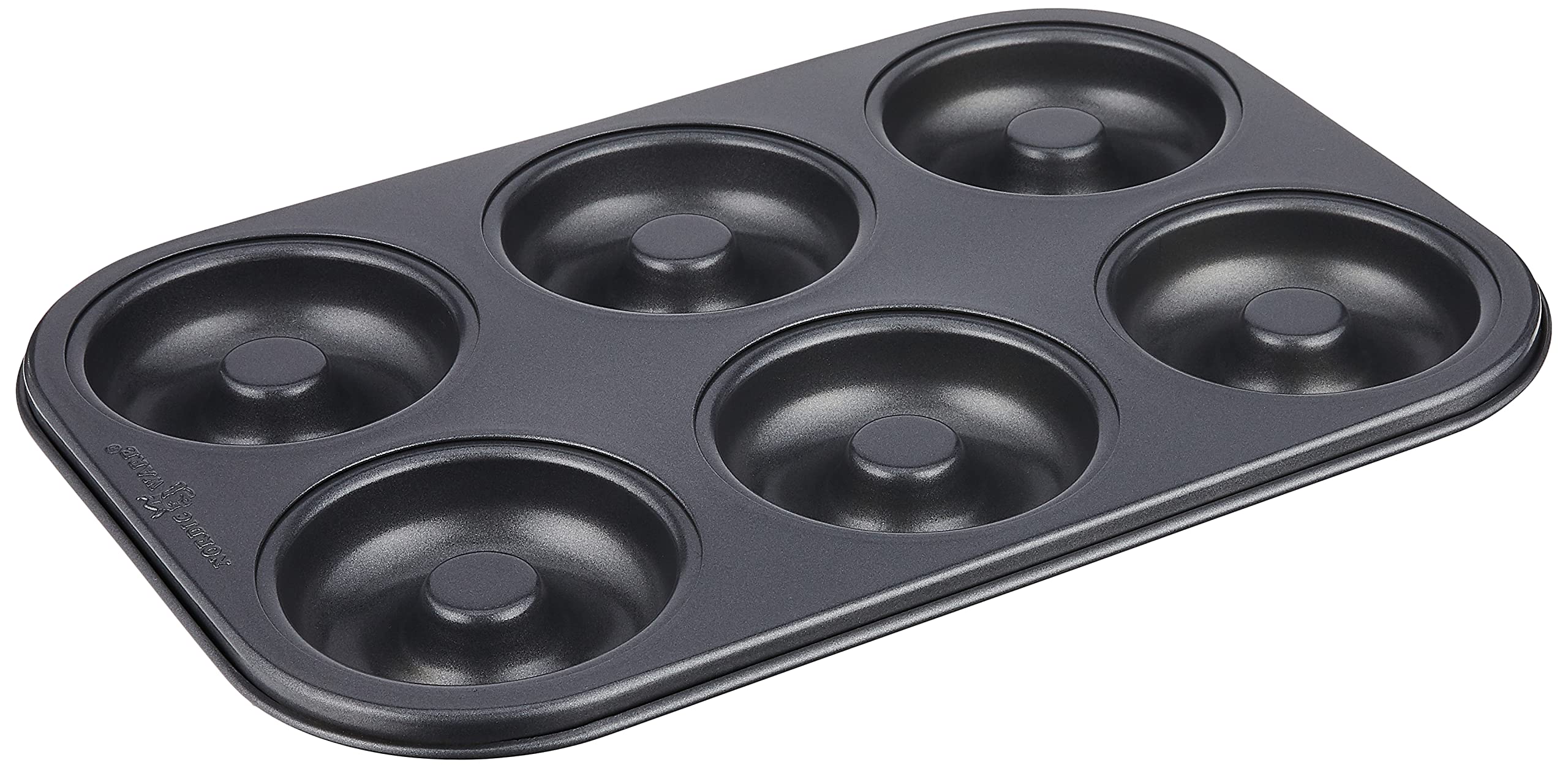 Nordic Ware 6 Cavity Donut Pan, Metal