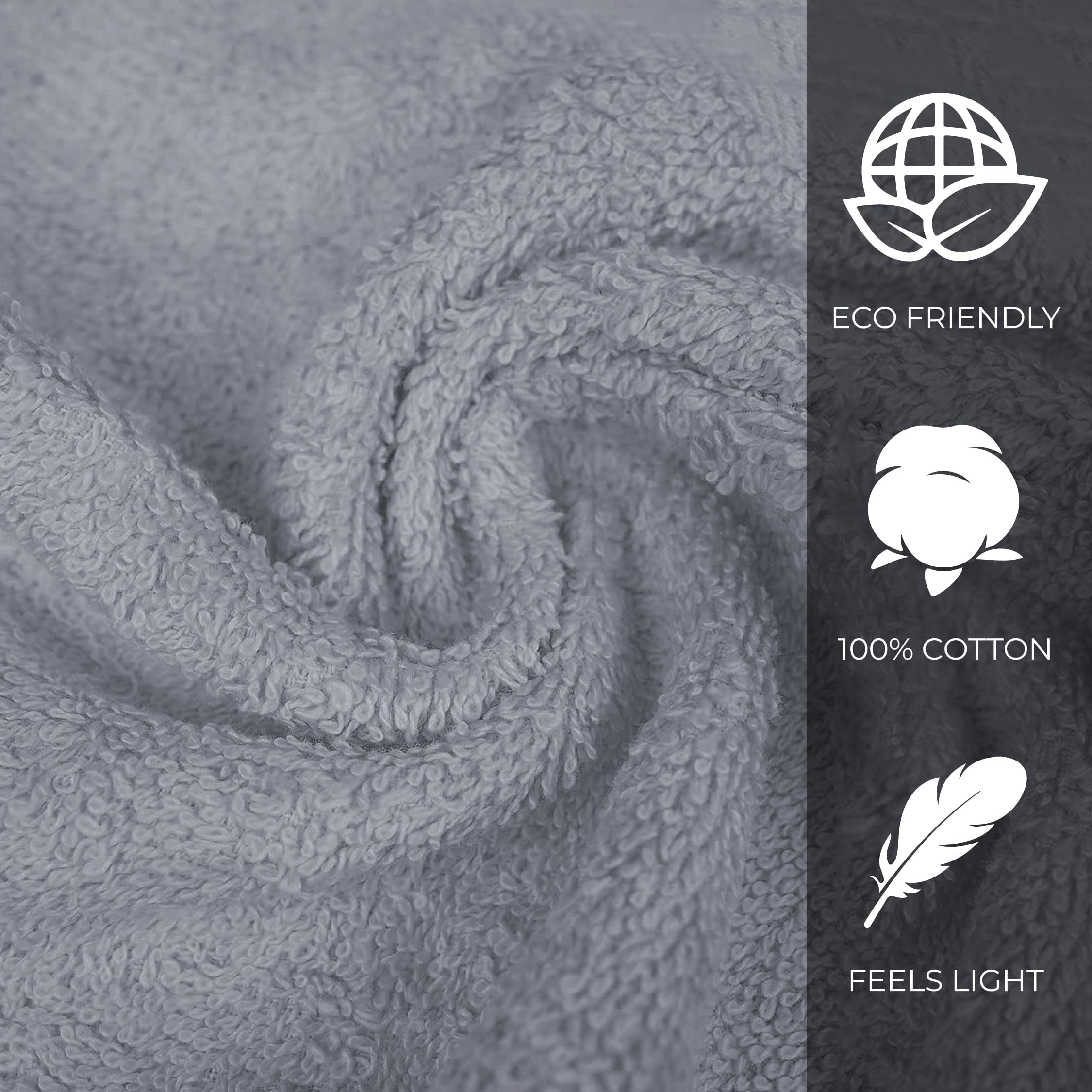 Petal Cliff 15 Pack, 100% Cotton Wash Cloth, Wash Rags Pack, Extra Soft, Highly Absorbent, Machine Washable Size 11 X 11 Inch, A