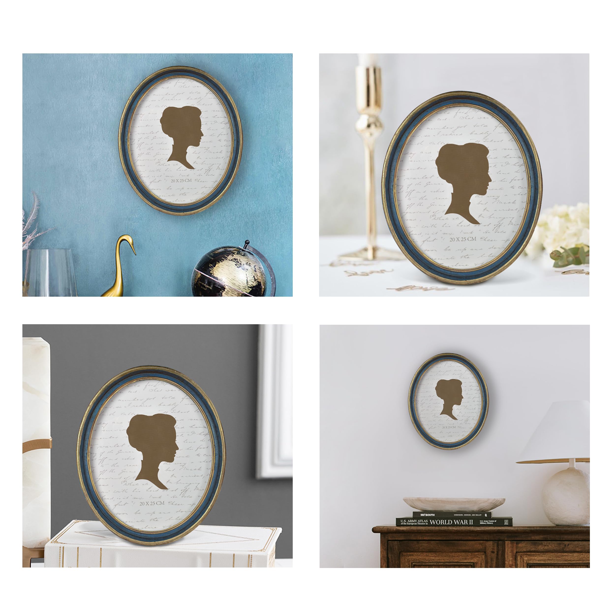 AELS 8x10 Inch Vintage Picture Frame, Elegant Antique Photo Frames with Glass Front, Photo Display, Tabletop Wall Hanging, Gift