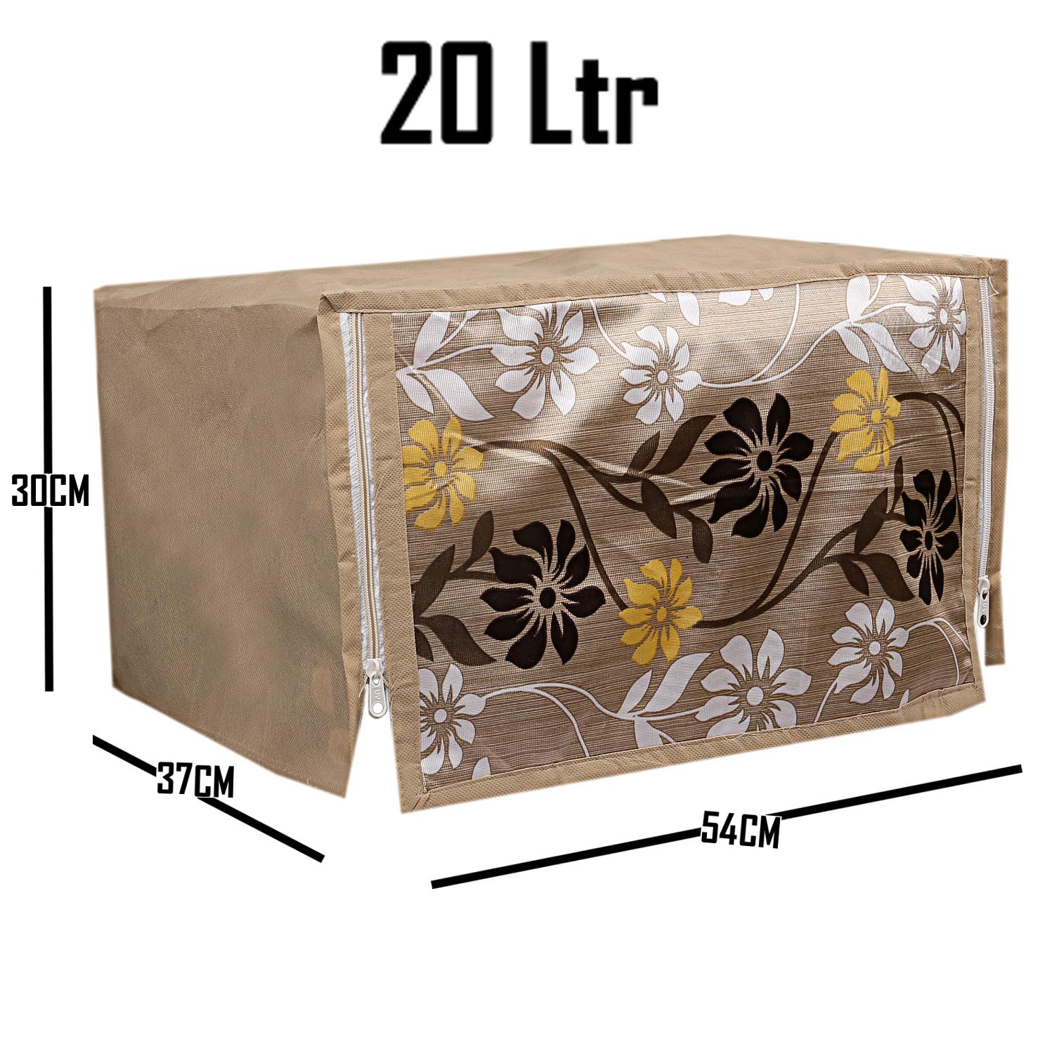 Kuber Industries Cotton 1 Piece Microwave Oven Cover 20 Ltr (Gold) -Ctktc5715