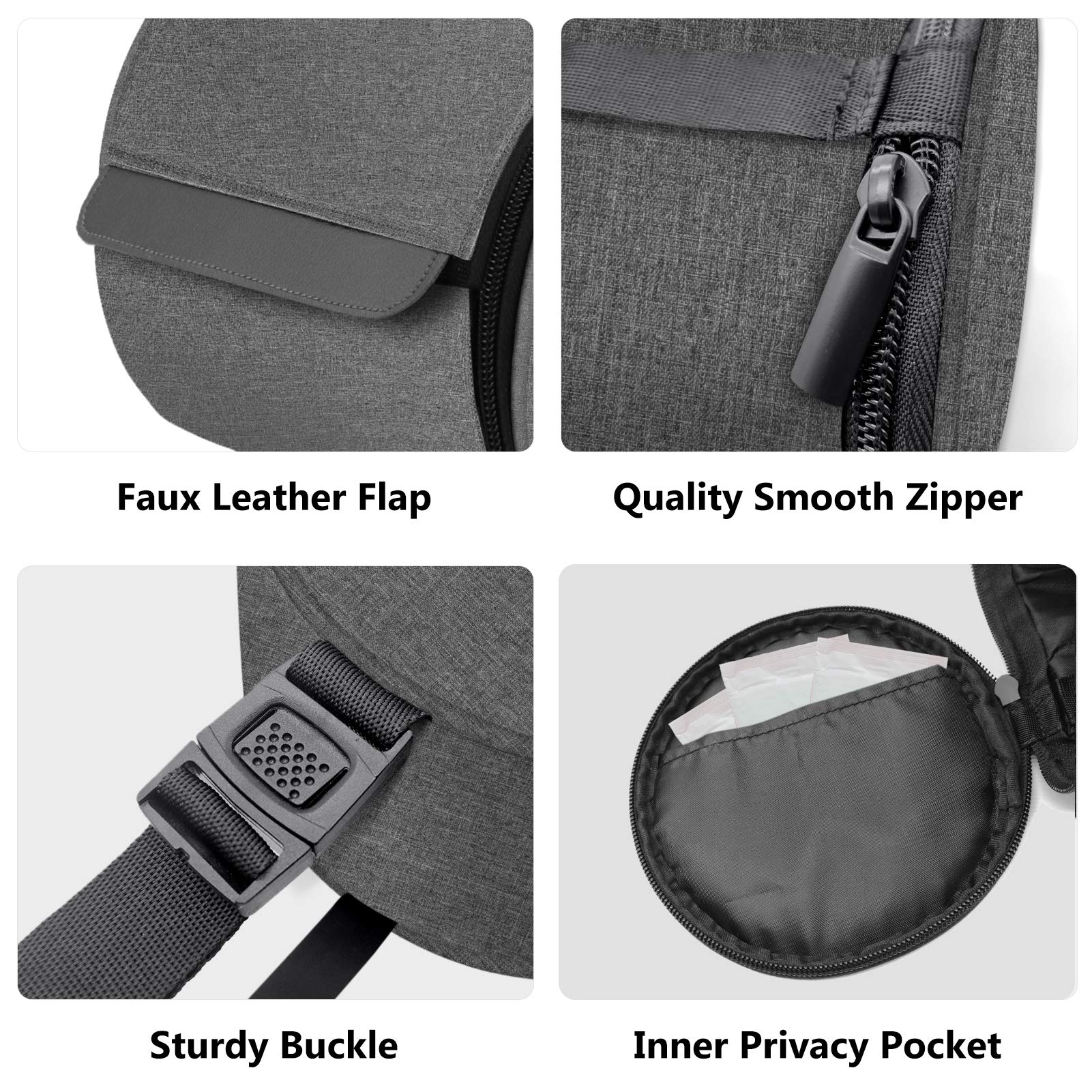 Hanging Toilet Paper Holder Cat Proof Roll Tissue Storage Waterproof and Portable Paper Container with Adjustable Strap Reusable Roll Tissue Organizer for Camping Bathroom Kitchen Travel  Gray