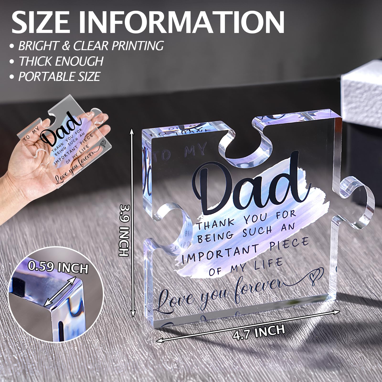 Christmas Gifts for Dad - Dad Birthday Gifts from Daughter, Son - Best Dad Ever Gifts - Gifts for Dad Who Wants Nothing, Bonus D
