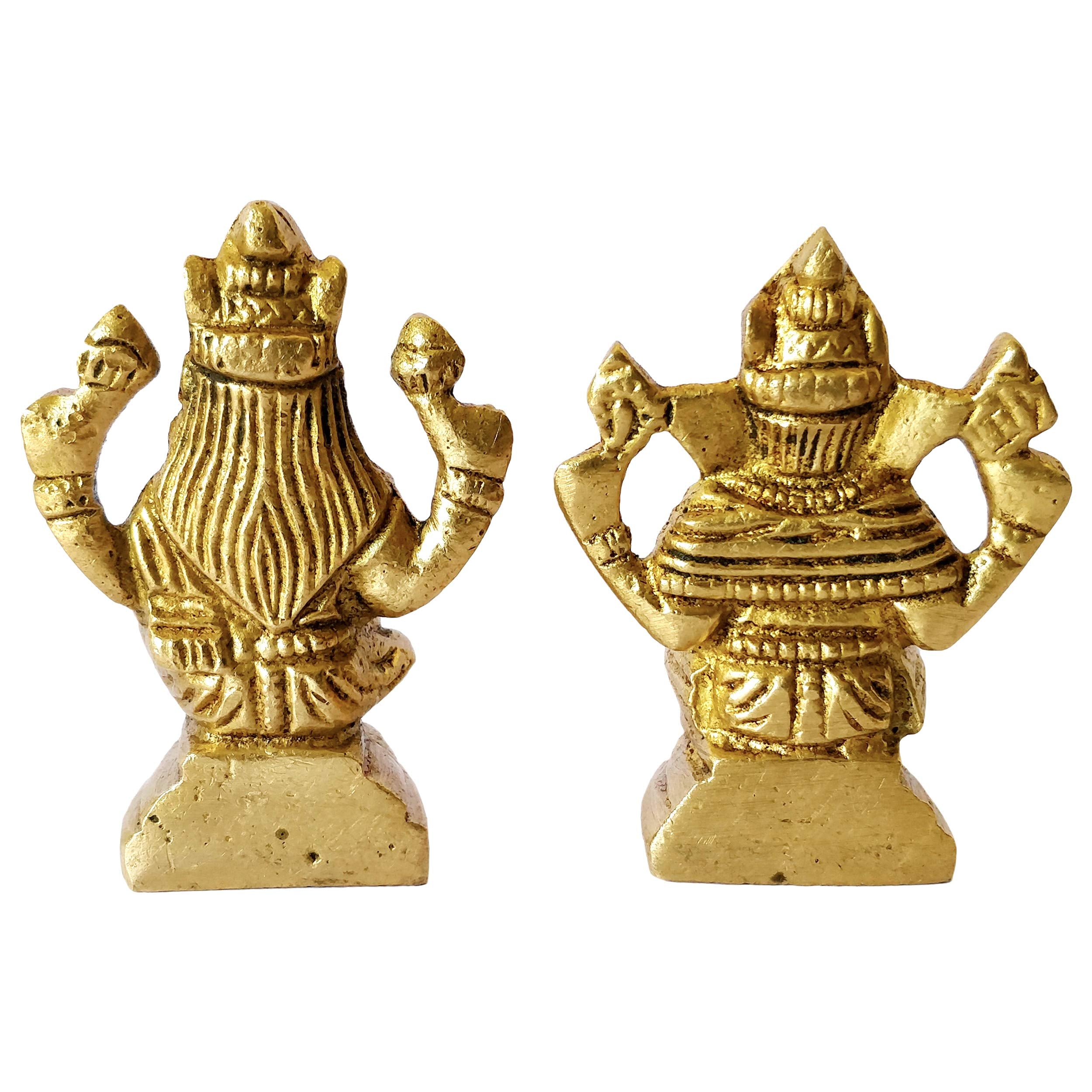 Guru Jee Brass Murti Ganesh Laxmi Statue Idol For Gift Pooja Mandir Temple Home Decor