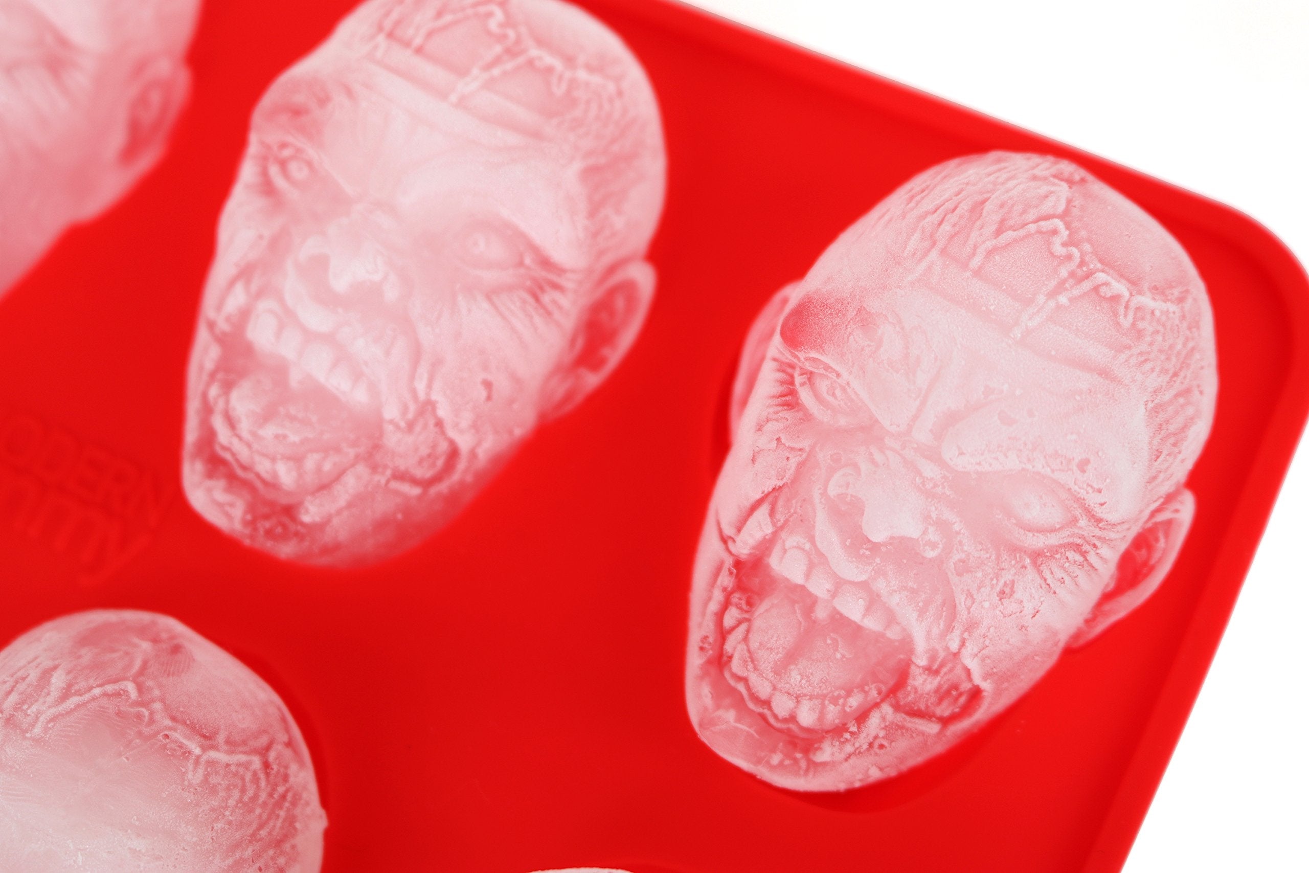 Zombie Head Candy Making Tray By The Modern Gummy, Silicone, 8 Realistic Cavities Per Tray, For Gelatin, Chocolates, Cupcake Top