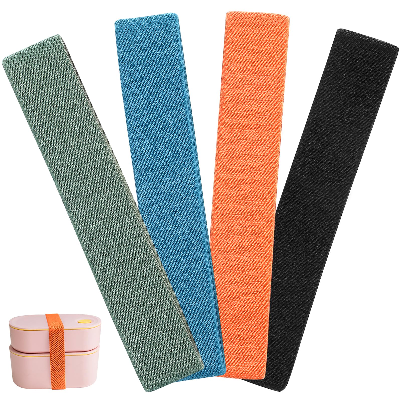 Elastic Cinch Straps Bento Box Elastic Belt 4Pcs Lunch Box Fixing Band Replacement For Office Classroom Picnic Camping Outdoors