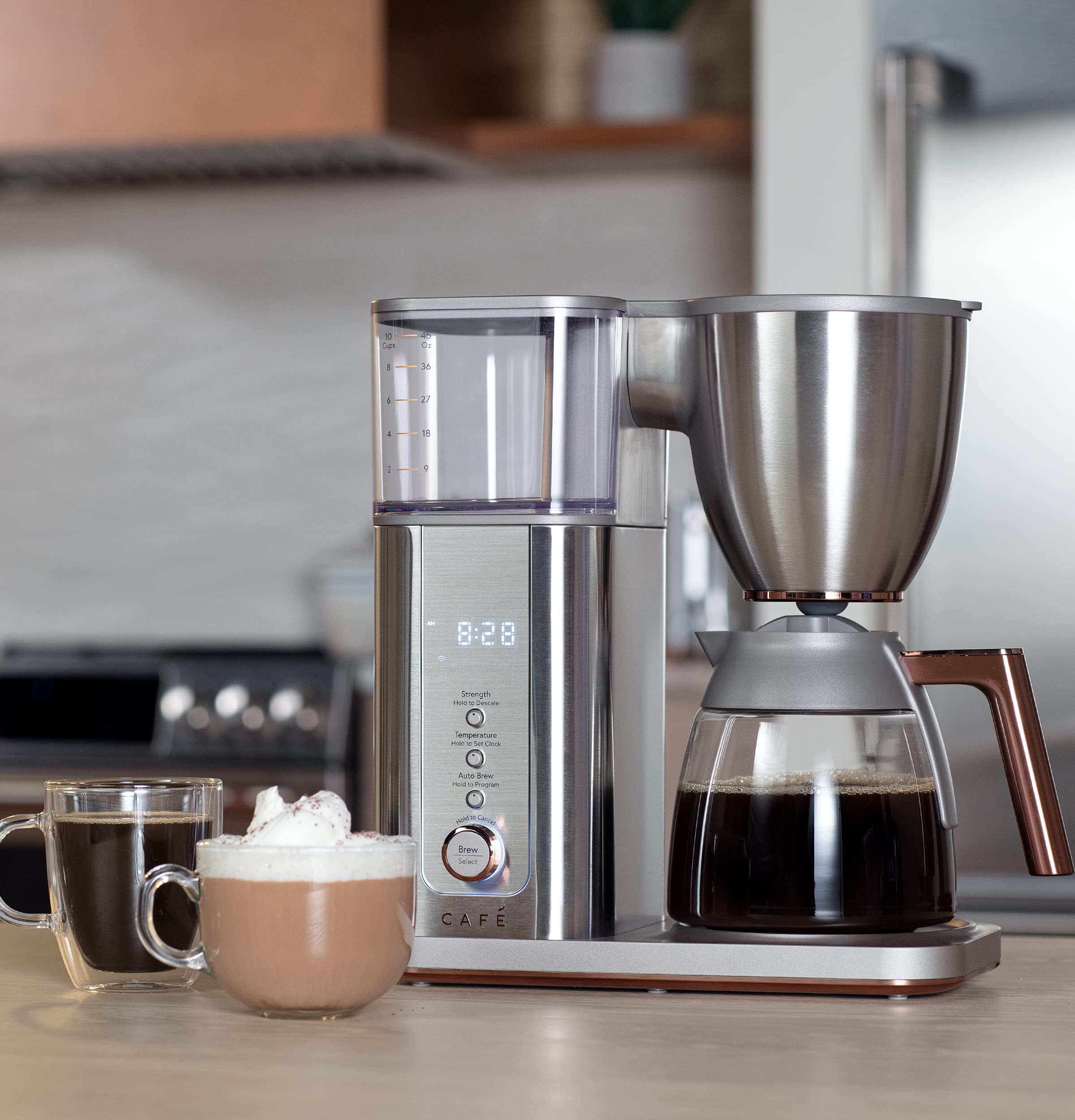 Caf   Specialty Drip Coffee Maker | 10-Cup Glass Carafe | Wifi Enabled Voice-To-Brew Technology | Smart Home Kitchen Essentials