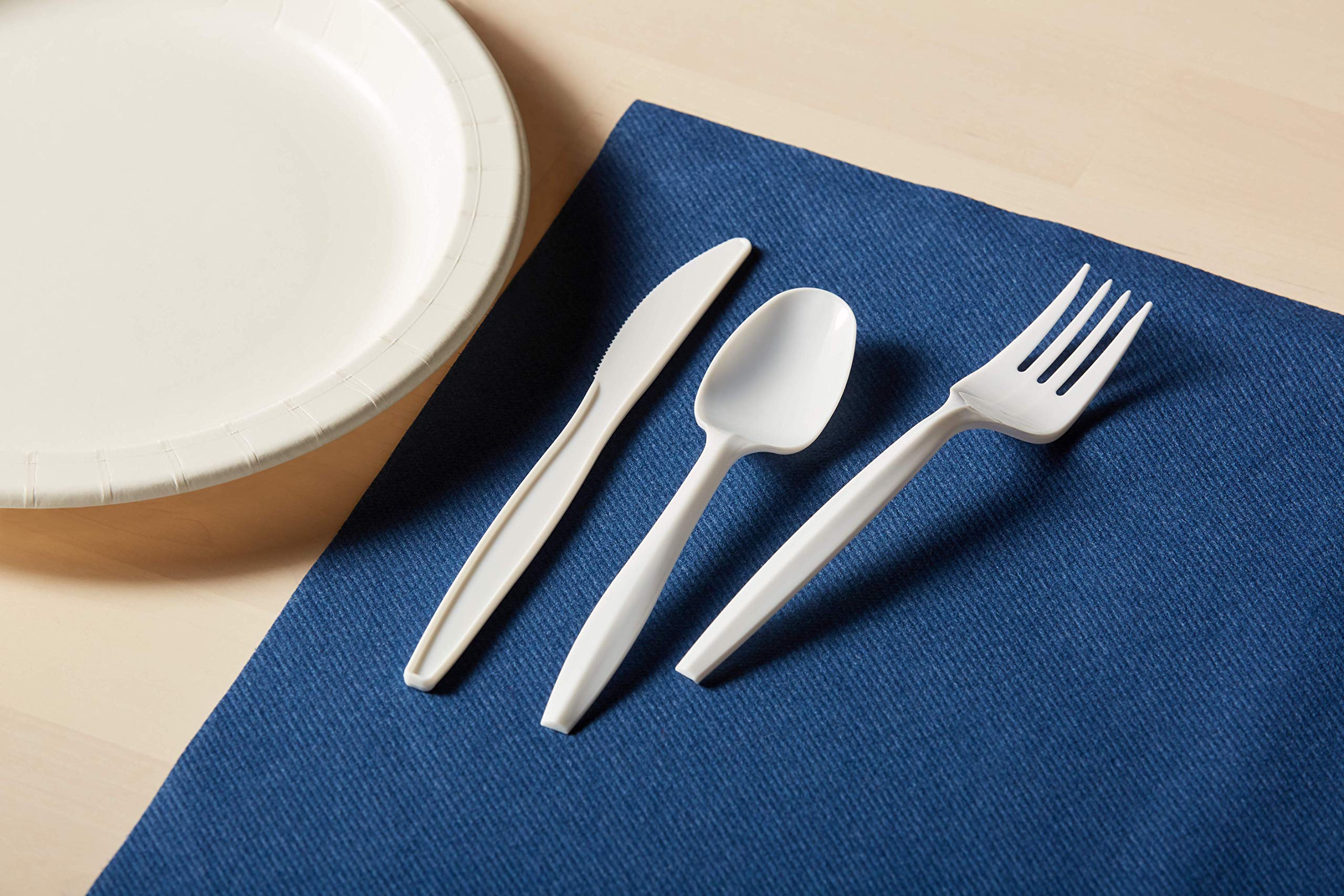 Dixie 5.75'' Medium-Weight Polypropylene Plastic Teaspoon By Gp Pro (Georgia-Pacific), White, Ptm21, (Case Of 1,000)