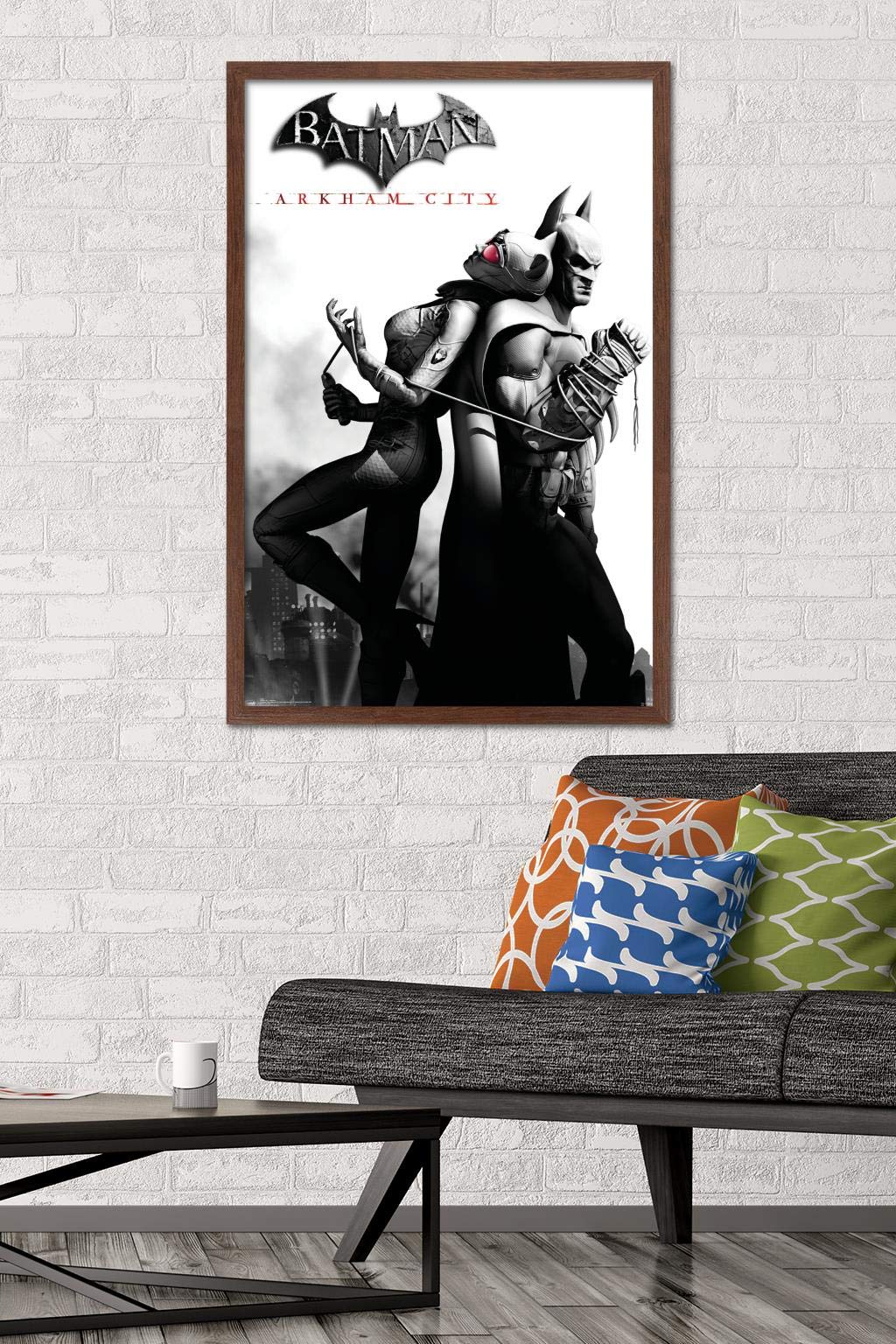 Trends International Dc Comics Video Game - Arkham City - Catwoman Wall Poster, 22.375'' X 34'', Mahogany Framed Version