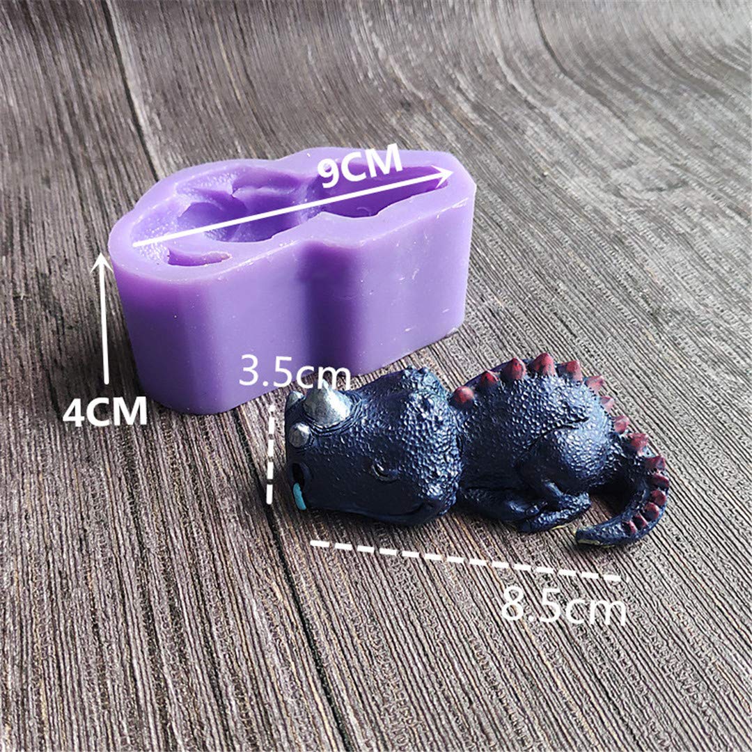 Rhinoceros Lguana Monster Silicone Molds,Halloween Animal Fondant Chocolate Cake Decor Sugarcrafts Baking Tools Resin Mold