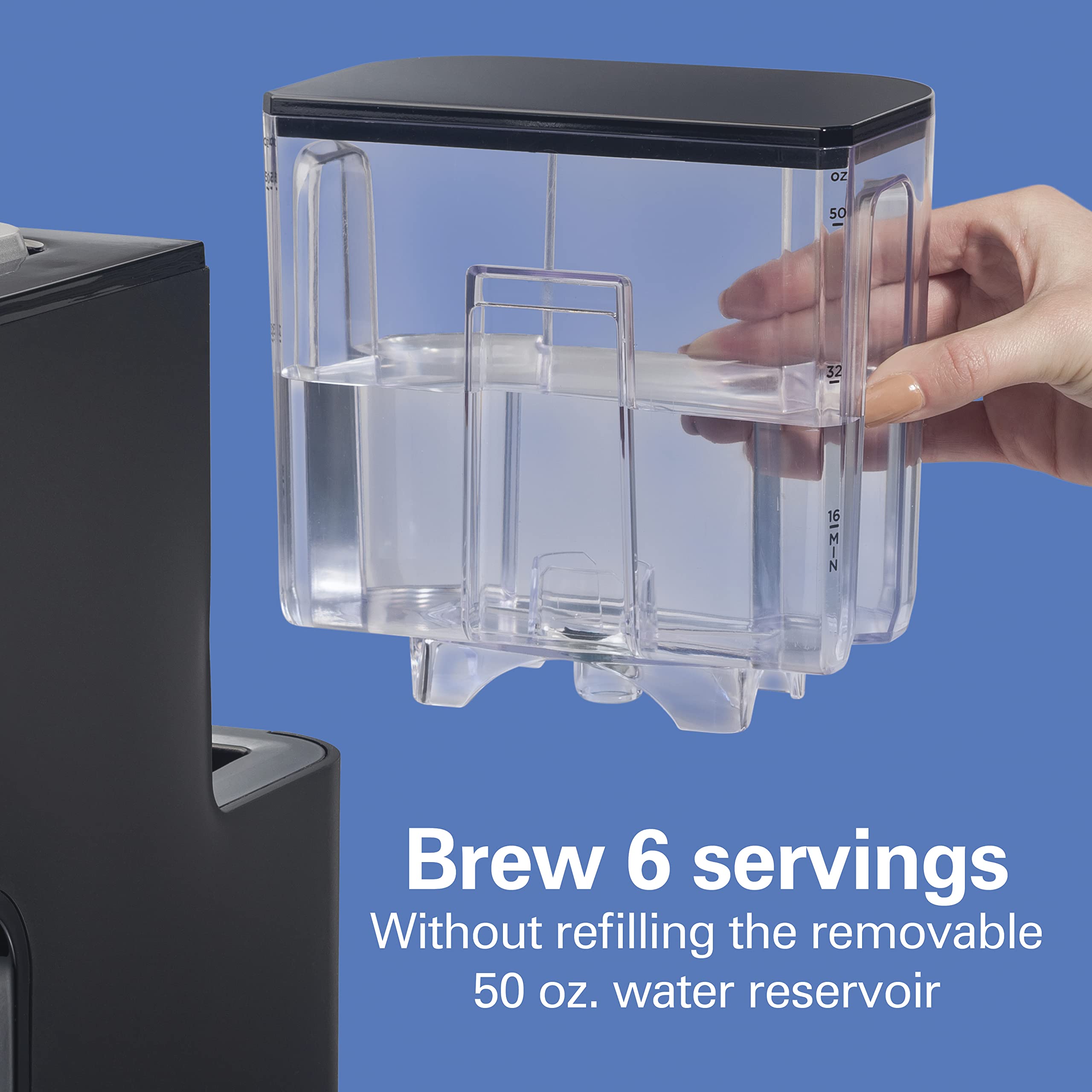 Hamilton Beach Gen 4 Flexbrew Single-Serve Coffee Maker With Removable Reservoir, Compatible With Pod Packs And Grounds, 50 Oz.,