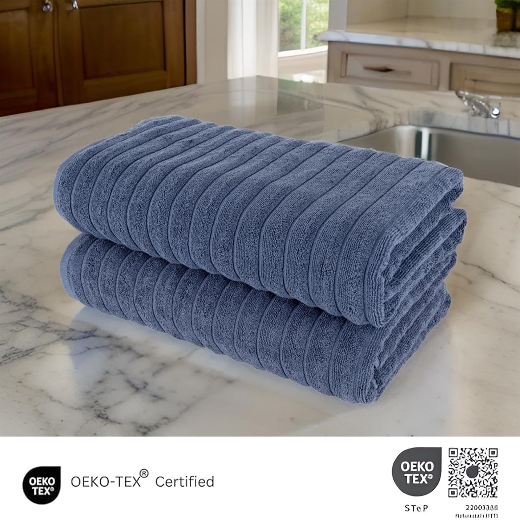 Classic Turkish Towels Ctt - Premium 2 Piece Jumbo Bath Sheets, 100% Turkish Cotton, Absorbent & Ultra Comfy Bath Towel Sheets F