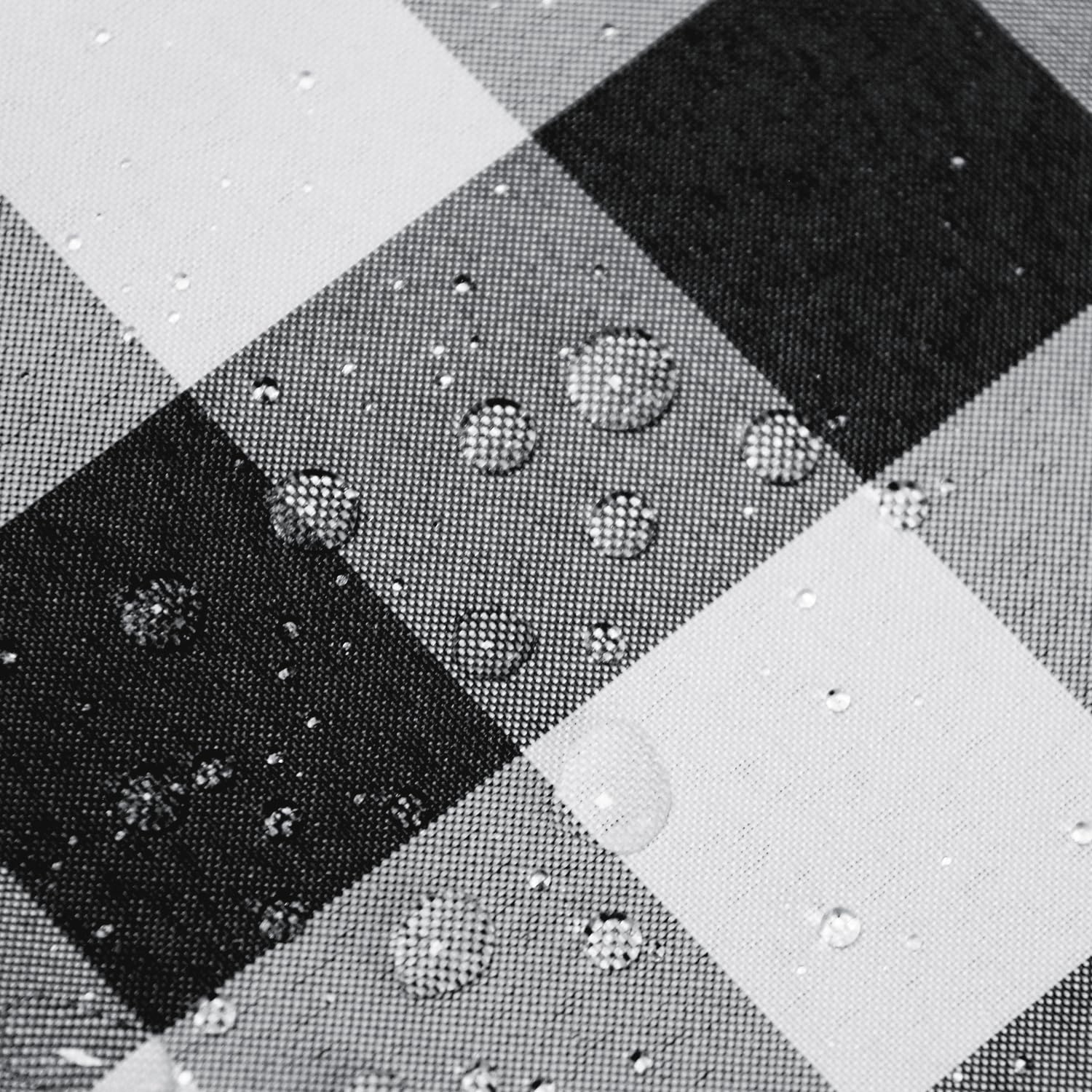 Hiasan Checkered Round Tablecloth 60 Inch - Waterproof Stain And Wrinkle Resistant Washable Fabric Table Cloth For Dining Room P