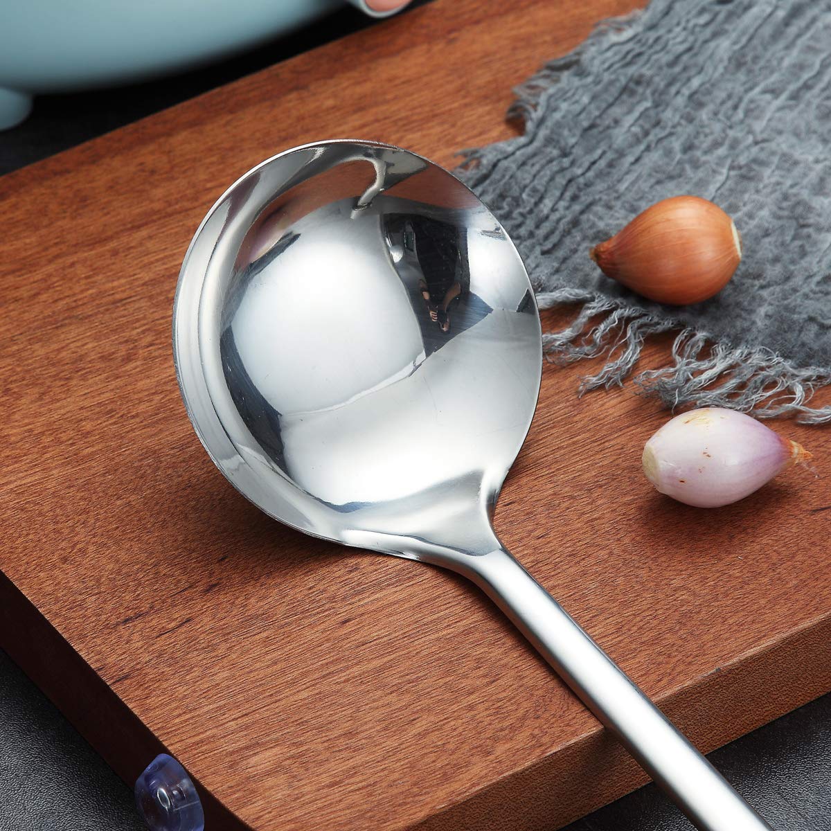 Berglander Stainless Steel Ladle, Soup Ladle, Cooking Ladle, Kitchen Ladle, Metal Soup Spoon For Cooking Non-Stick And Heat Resi