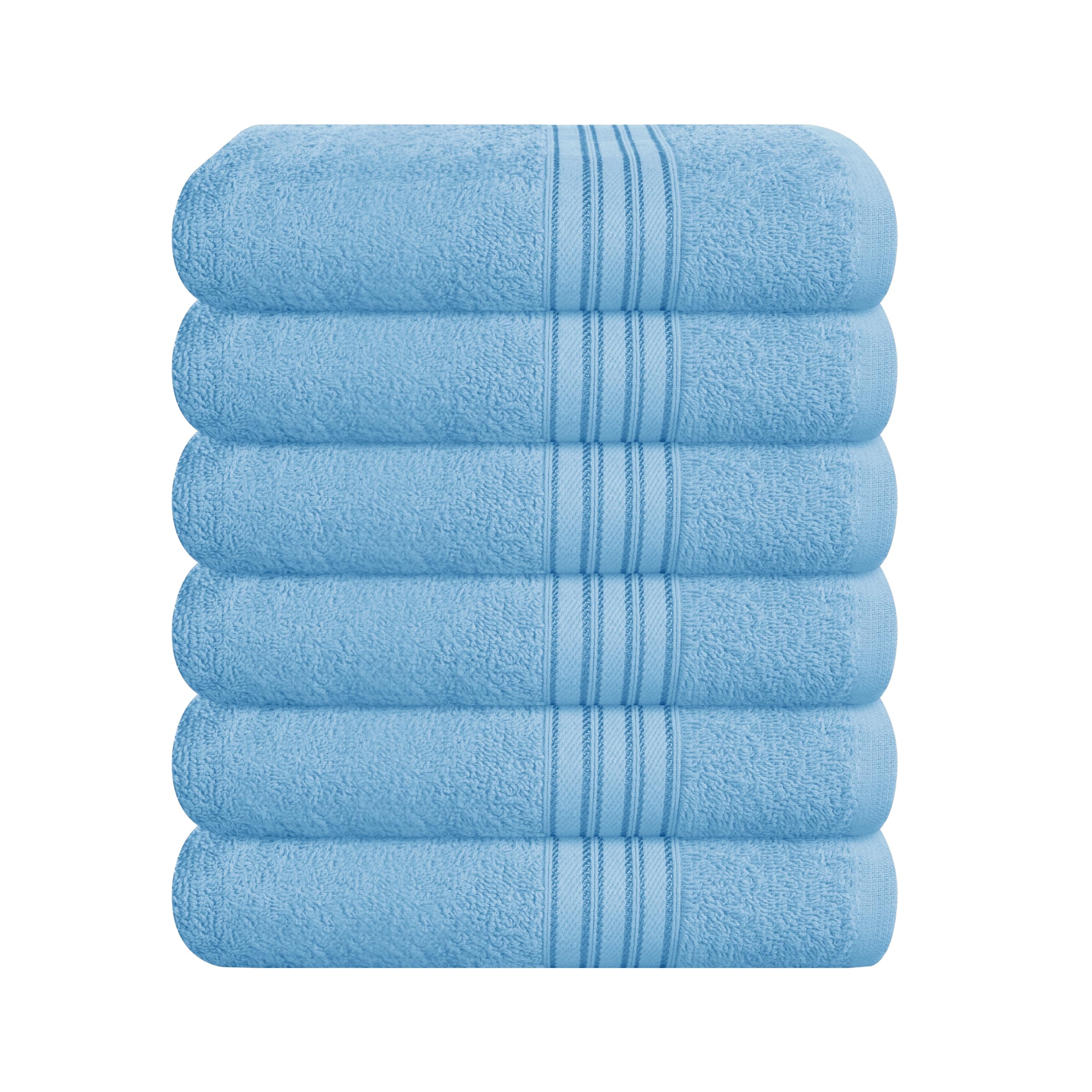 Boutiquo Ultra Soft Cotton 6 -Piece Hand Towel Set 16X24 Inch, Ideal For Use In Bathroom, Kitchen, Gym, Spa & General Cleaning,