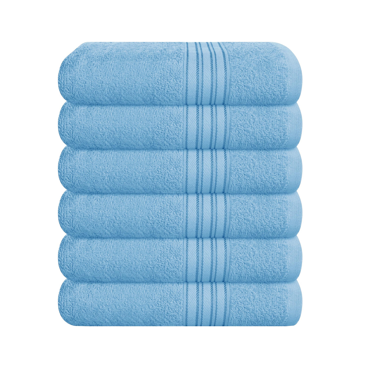 Boutiquo Ultra Soft Cotton 6 -Piece Hand Towel Set 16X24 Inch, Ideal For Use In Bathroom, Kitchen, Gym, Spa & General Cleaning,