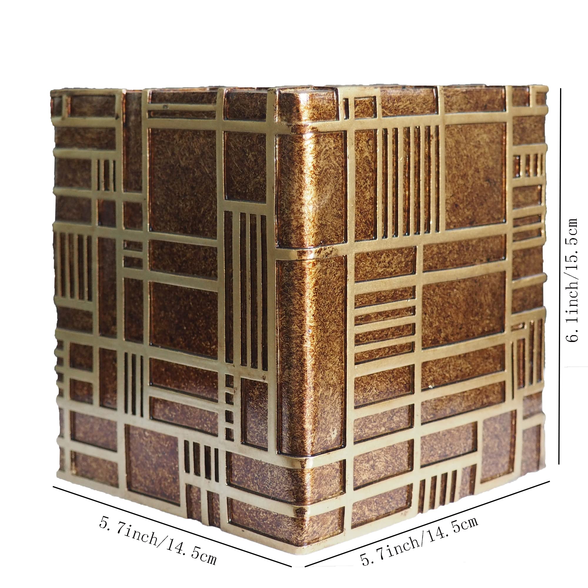 Hymmah Modern Square Tissue Box Cover Holder Bathroom Accessories Decor Unique Design Tissue Box Cover for Bathroom Vanity Counter Tops Also Great for Bedrooms and Living Rooms