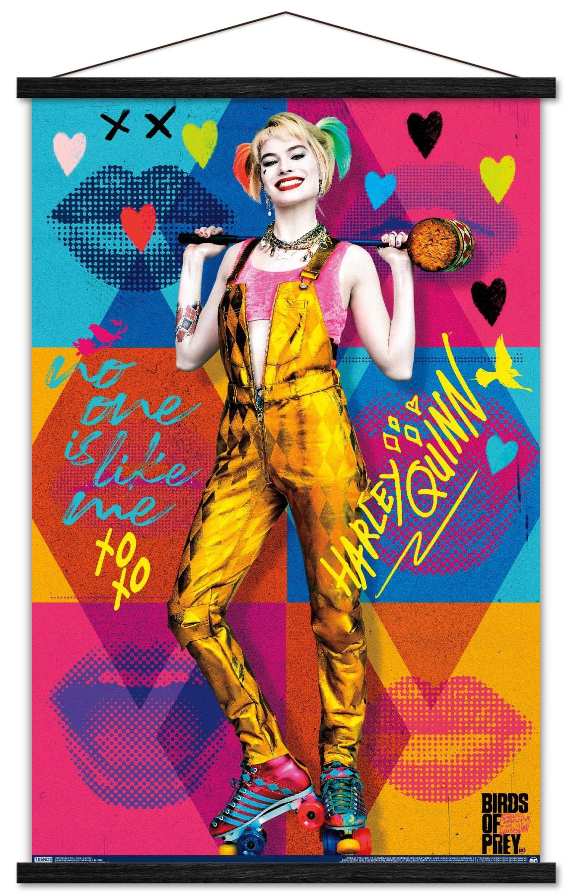 Trends International Dc Comics Movie - Birds Of Prey - Harley Quinn - Hammer Wall Poster, 22.375'' X 34'', Print And Black Hange